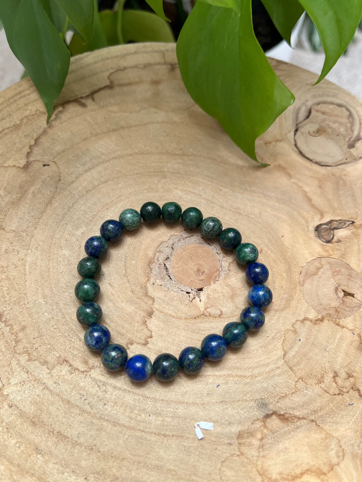 Azurit-Chrysokoll Kugelarmband 8 mm – Edelstein Schmuck für Intuition & Harmonie