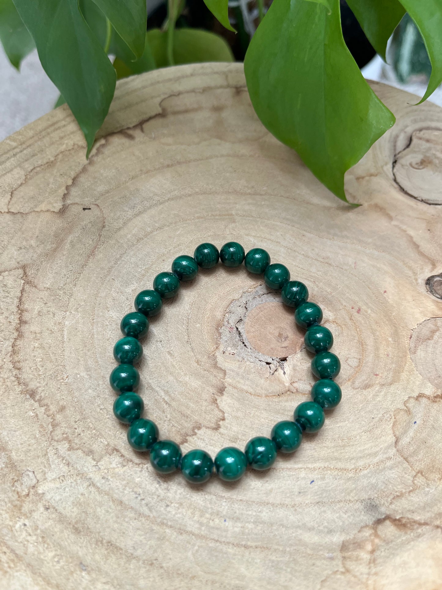 Malachit Kugelarmband 8 mm – Edelstein Schmuck für Schutz & Transformation