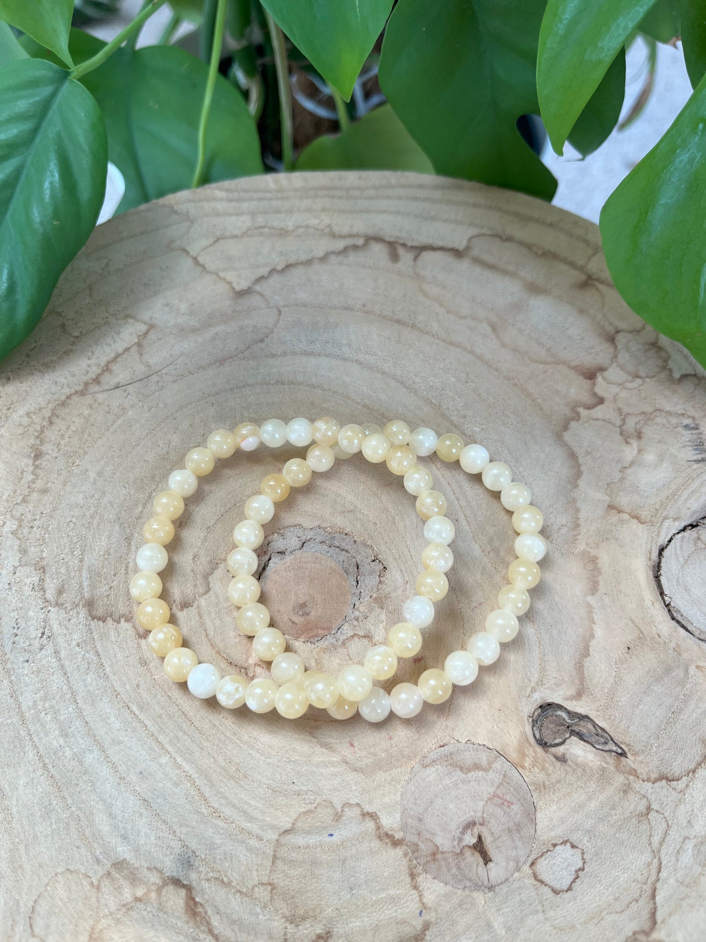 Orangen Calcit Kugelarmband 6 mm – Edelstein Schmuck für Lebensfreude & Energie