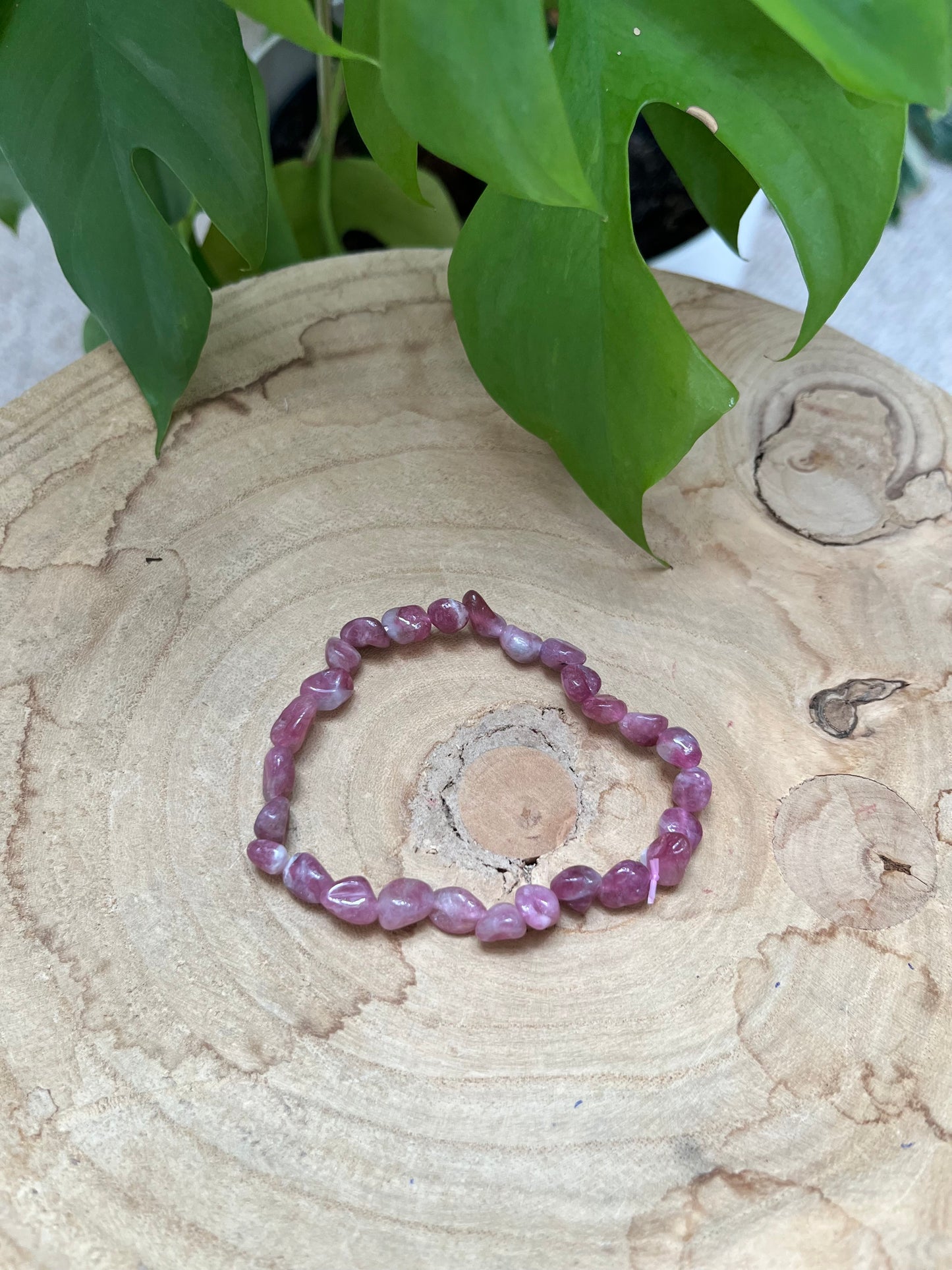 Rosa Turmalin Nugget Armband – Edelstein Schmuck für Liebe & Herzenskraft