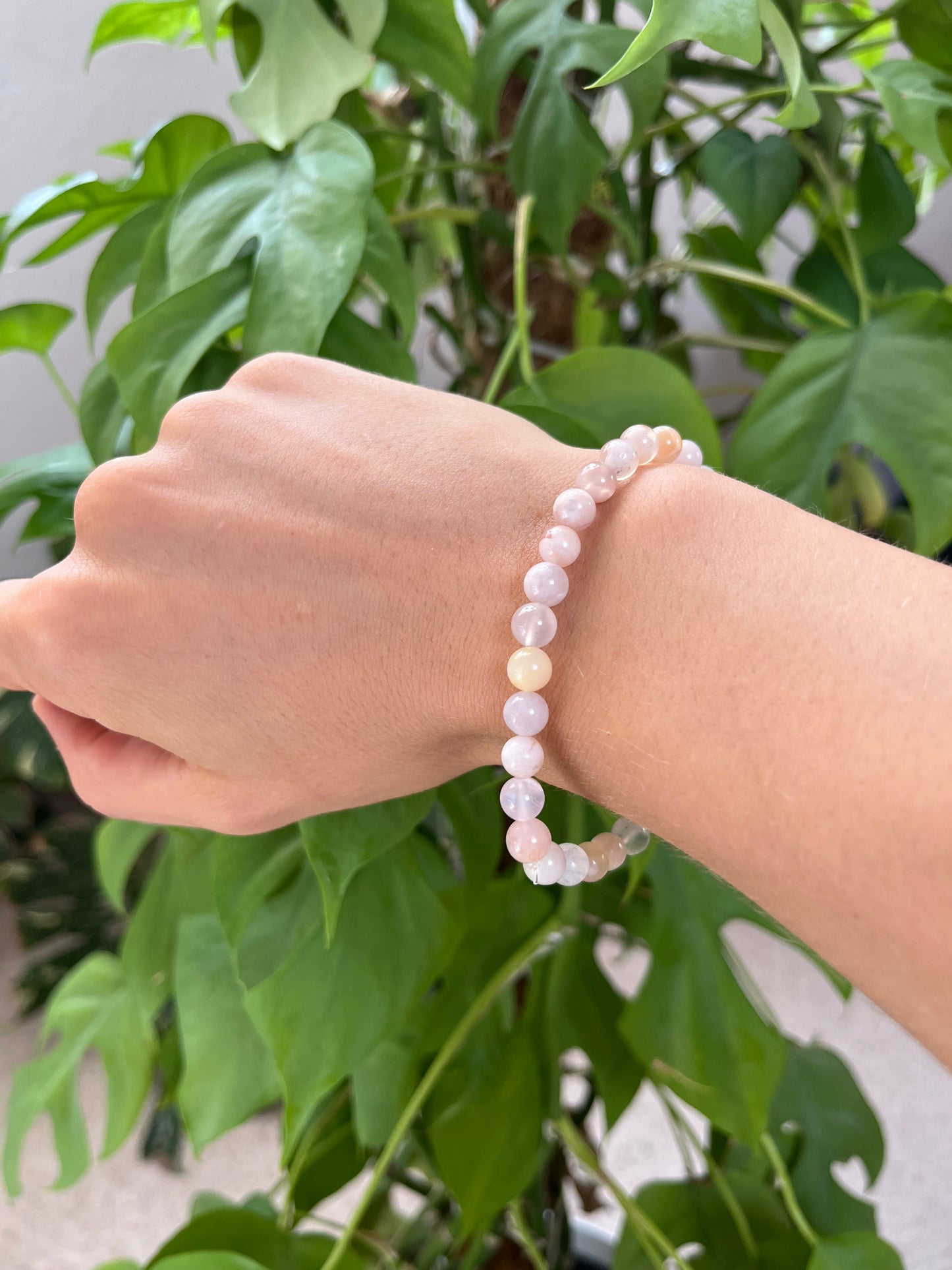 Blumenachat Kugelarmband 6 mm – Edelstein Schmuck für Freude & Harmonie
