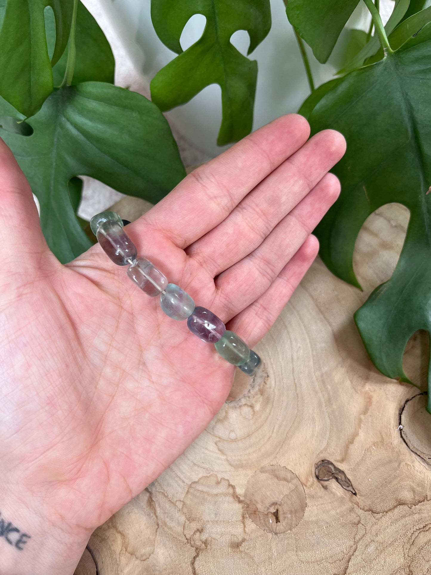 Fluorit Nugget Armband