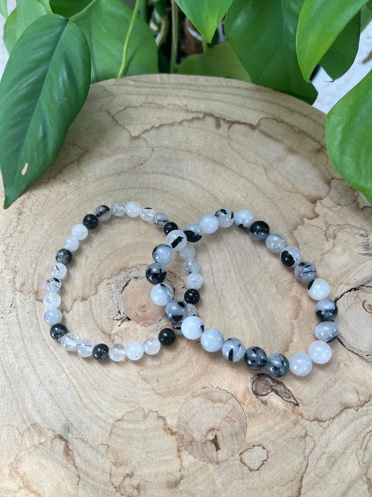 Turmalin in Quarz Kugelarmband – wahlweise 6 mm oder 8 mm Edelstein Schmuck