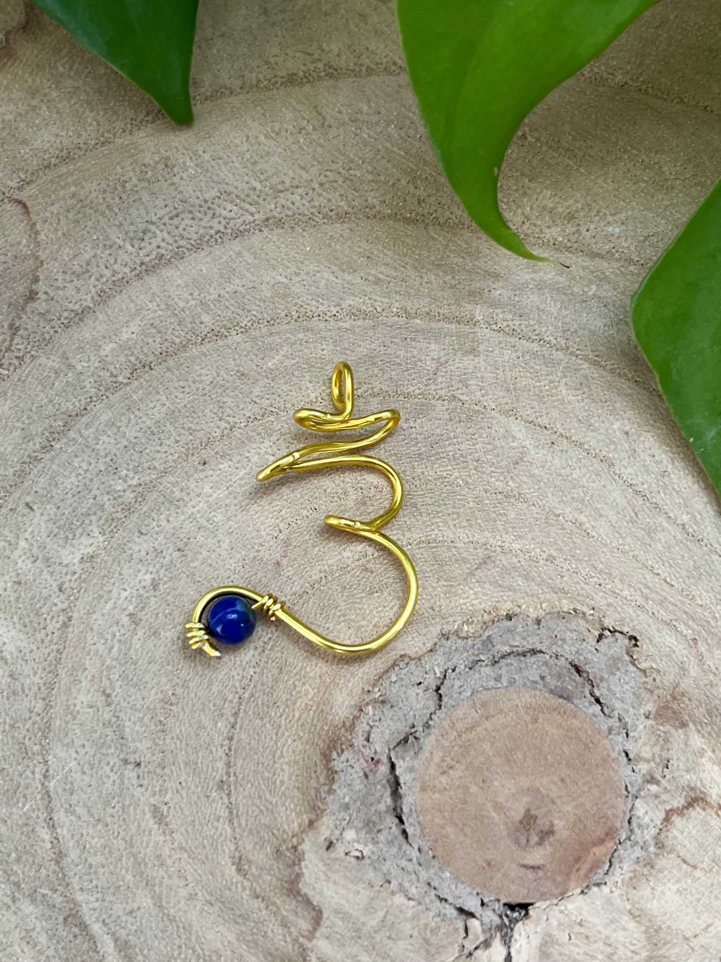 Stirnchakra Kette – Anhänger in 925 Silber oder goldfarbenem Draht