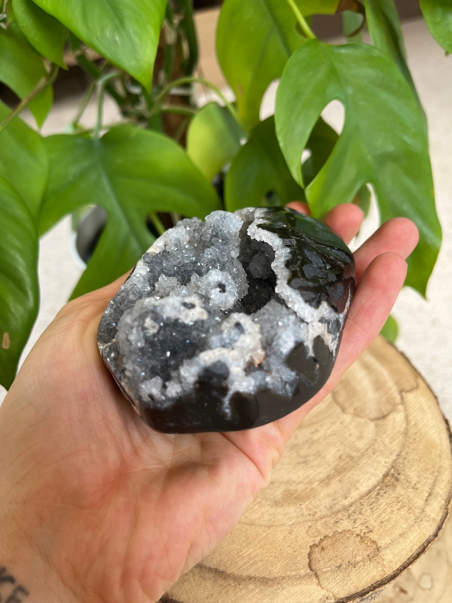 Onyx-Quarz-Geode