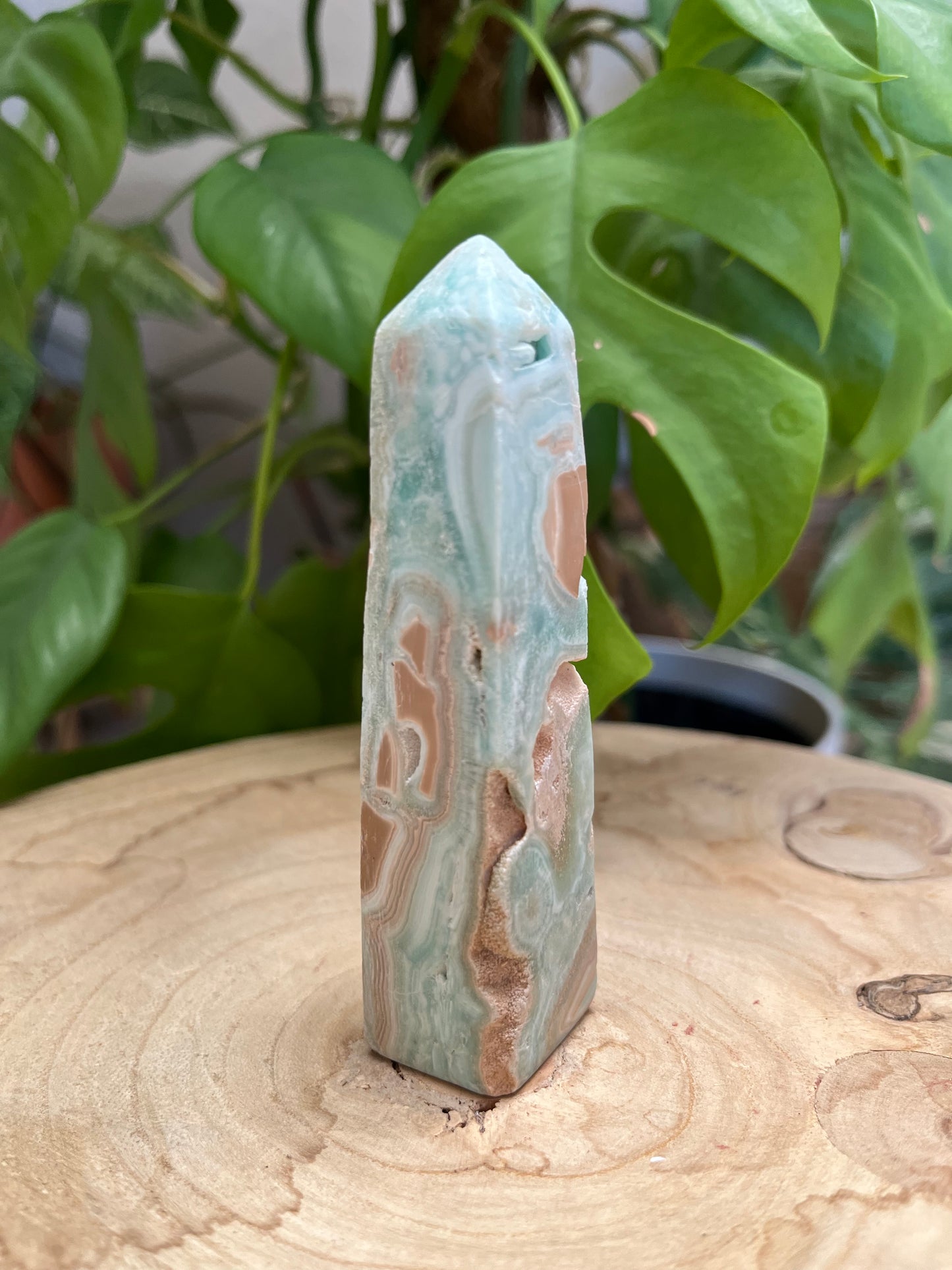 Aragonit Blau Obelisk – Harmonie & liebevolle Kommunikation
