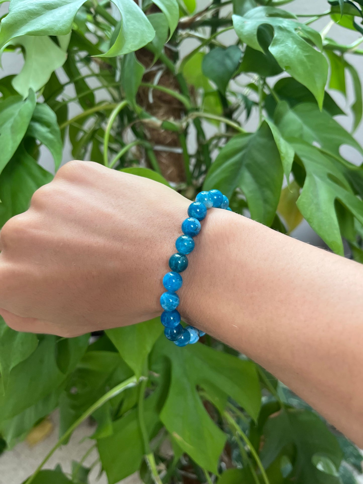 Apatit Kugelarmband 8 mm – Edelstein Schmuck für Motivation & Klarheit