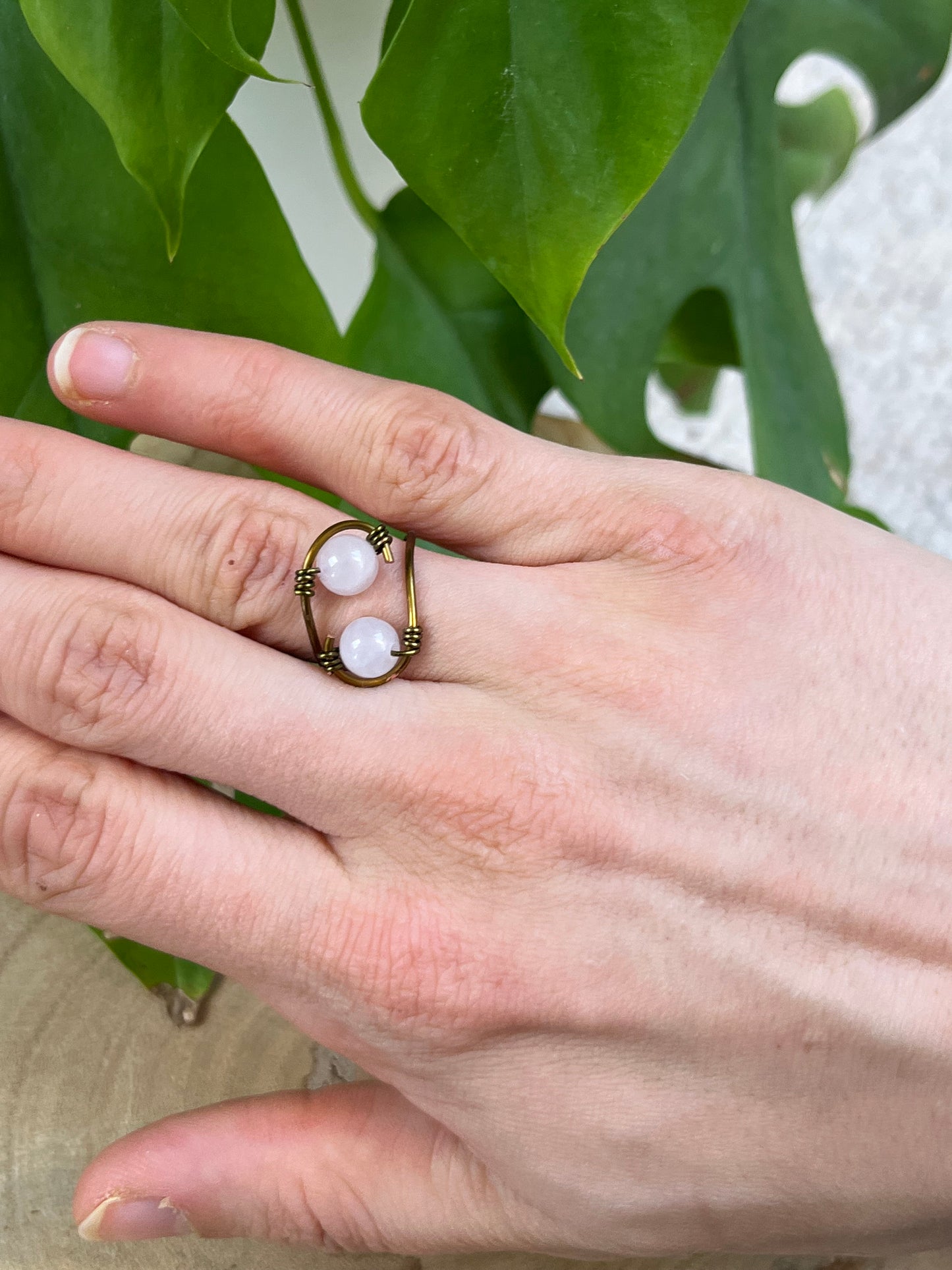 Rosenquarz Feen Ring