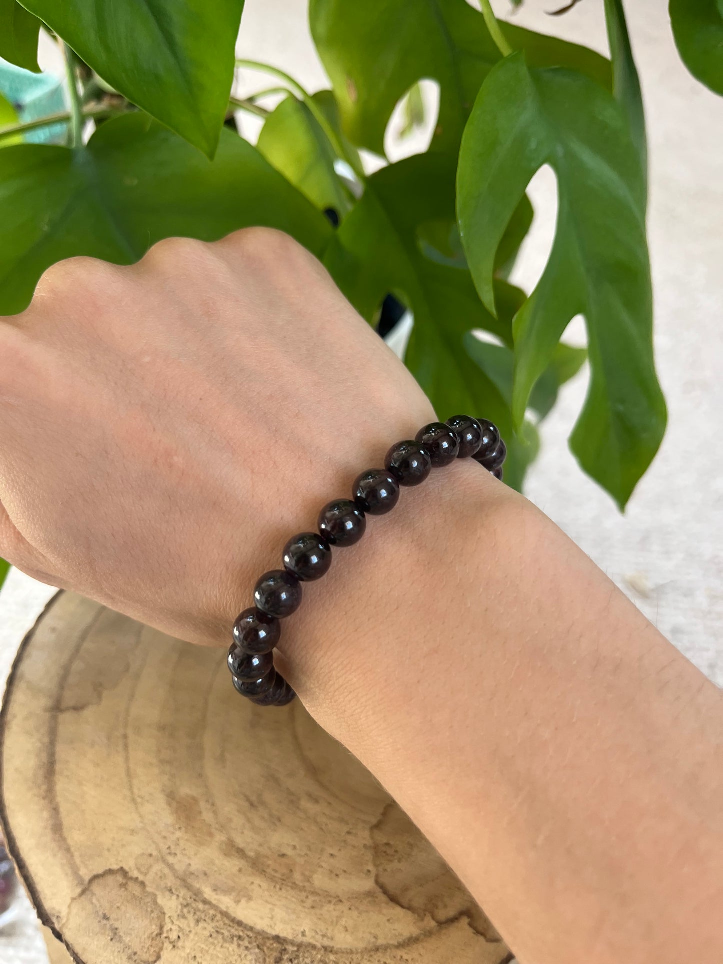 Granat Kugel Armband