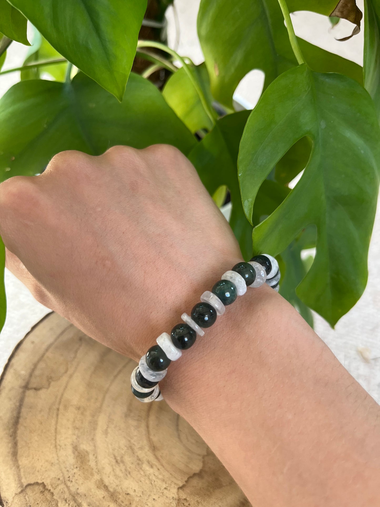 Jade Jaspis Armband schmal