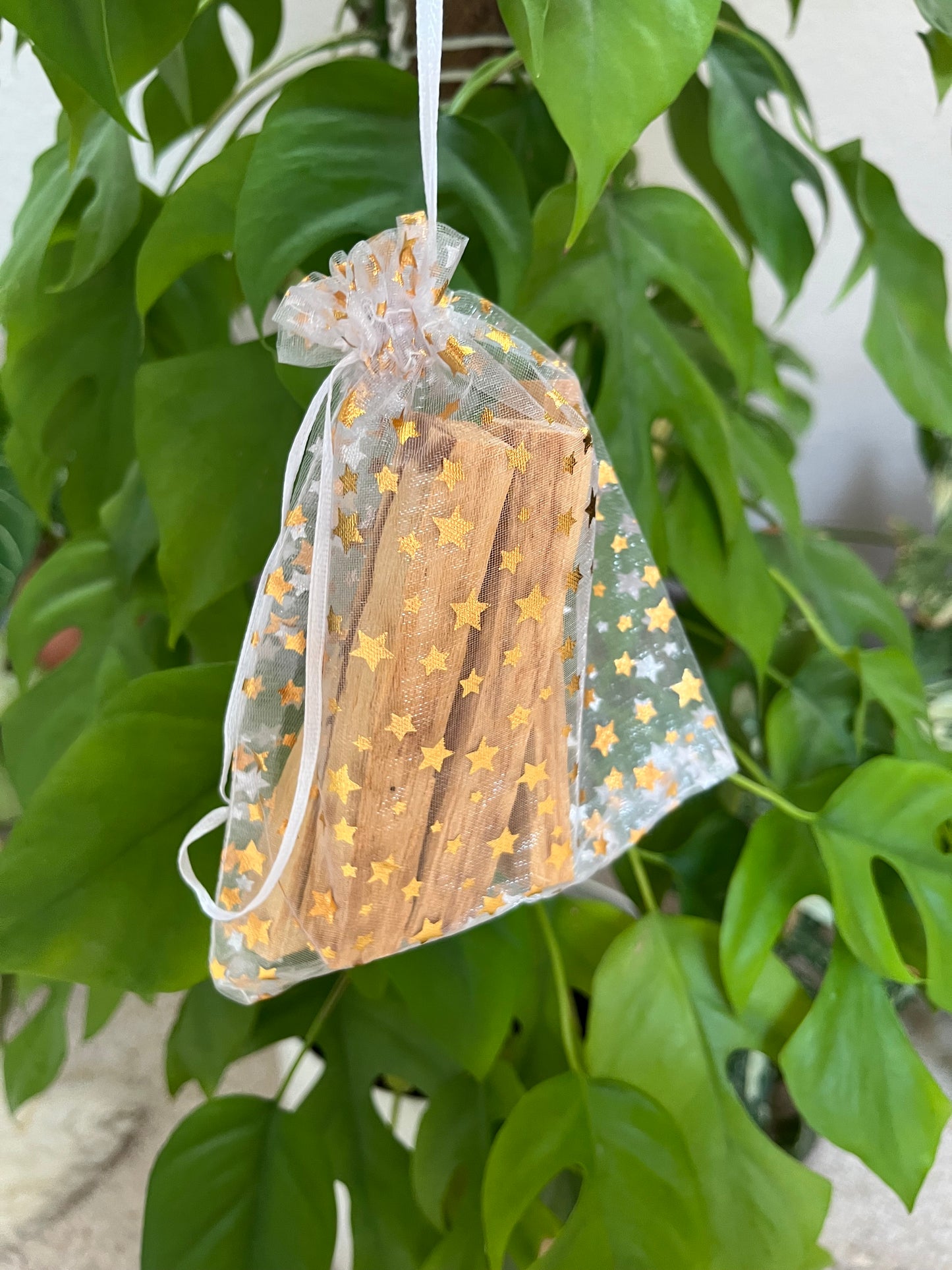 Palo Santo Holz kaufen – einzeln oder im 4er-Set im Organzasäckchen | Räucherholz für Reinigung & Rituale