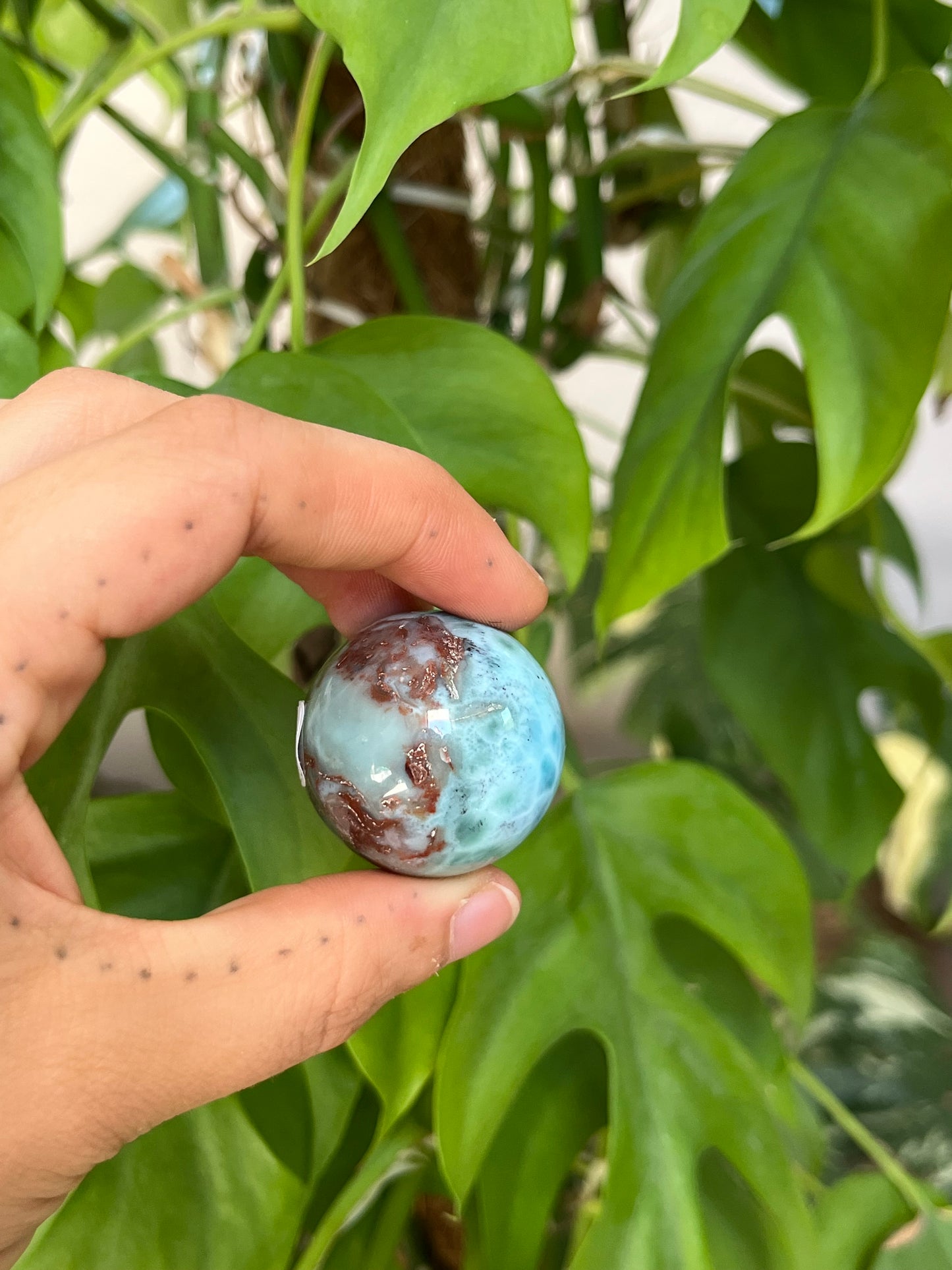 Larimar Kugel 3,1 cm – Edelstein für Gelassenheit & Harmonie