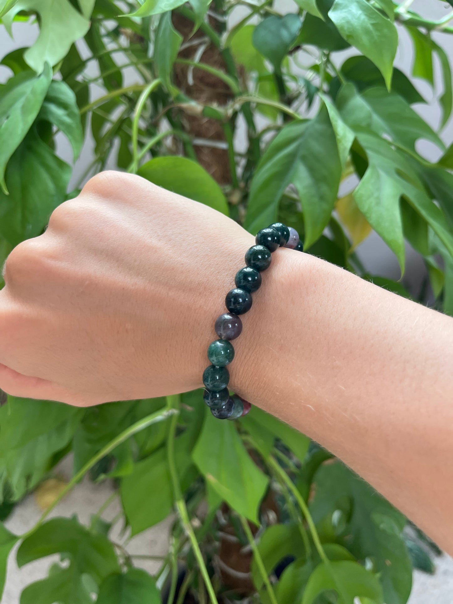 Heliotrop Kugelarmband 8 mm – Edelstein Schmuck für Vitalität & Schutz