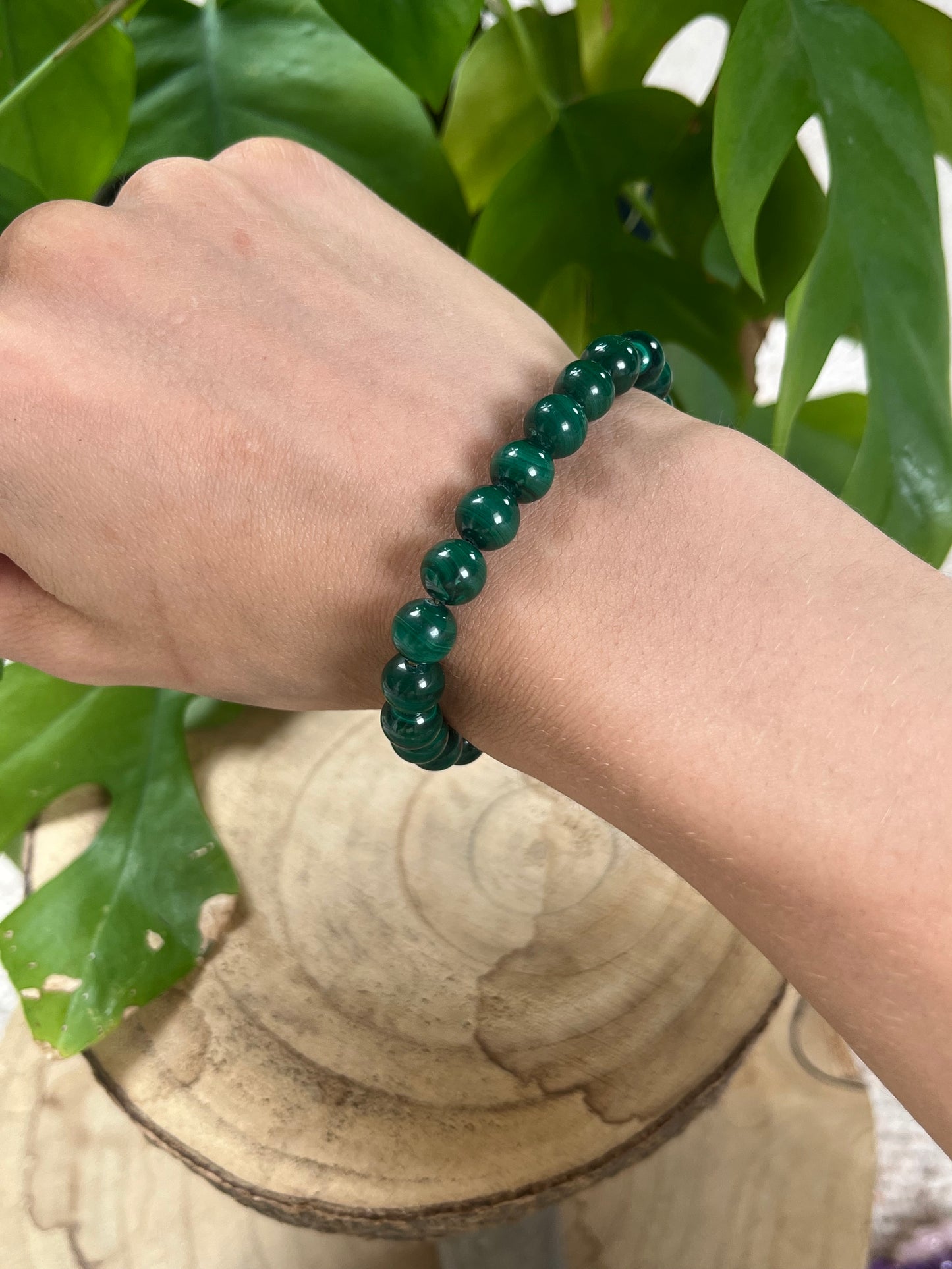 Malachit Kugelarmband – 8 mm