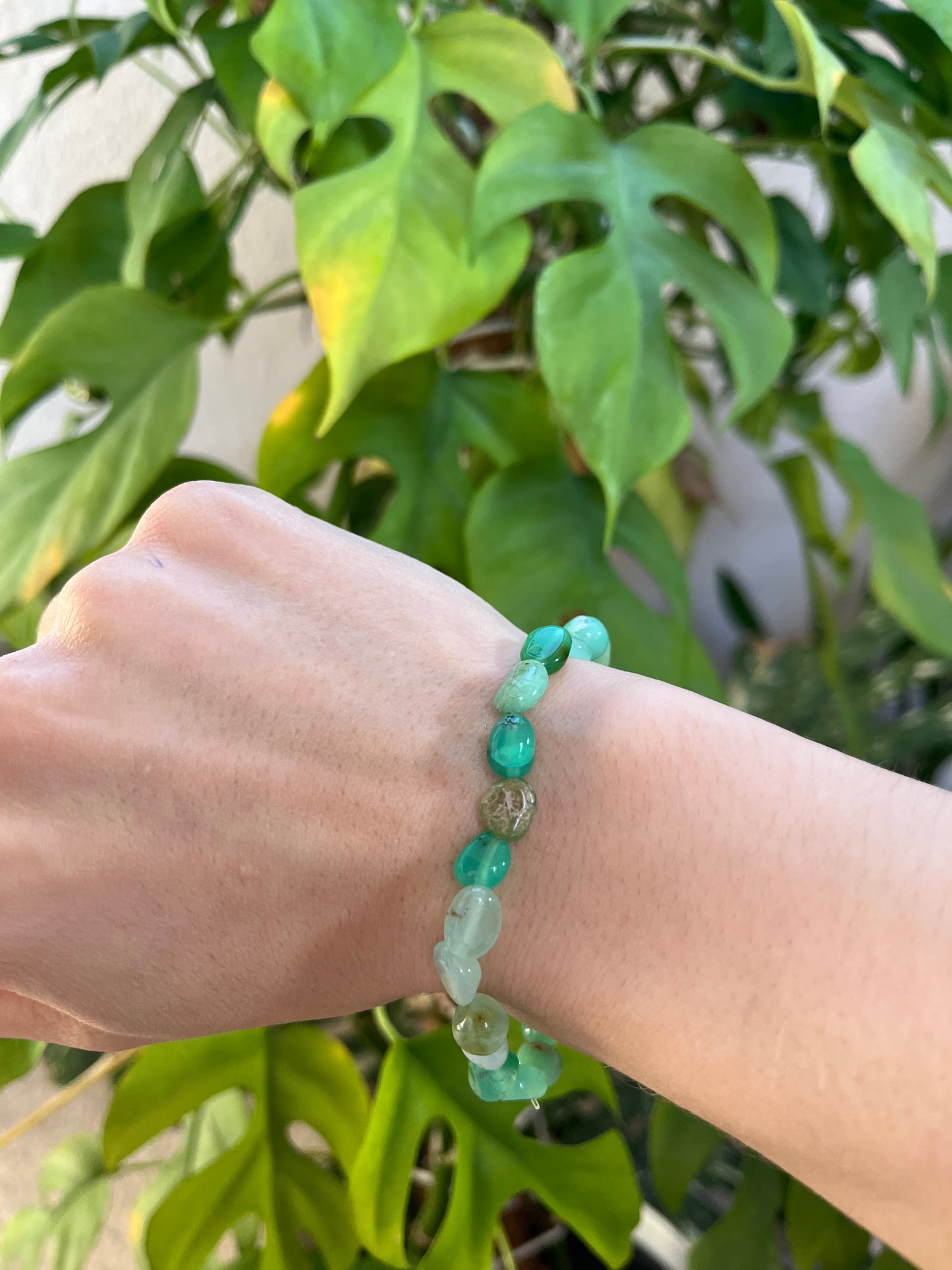 Chrysopras Nugget Armband – Frische & Harmonie