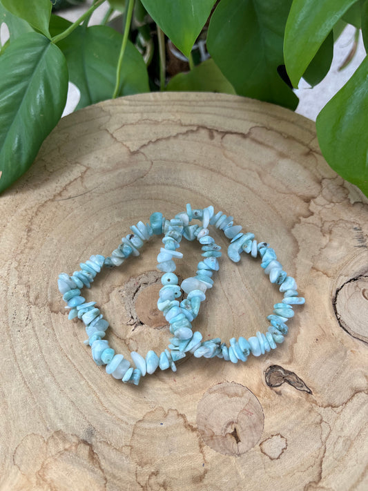 Larimar Splitterarmband – Edelstein Schmuck für Gelassenheit & Harmonie
