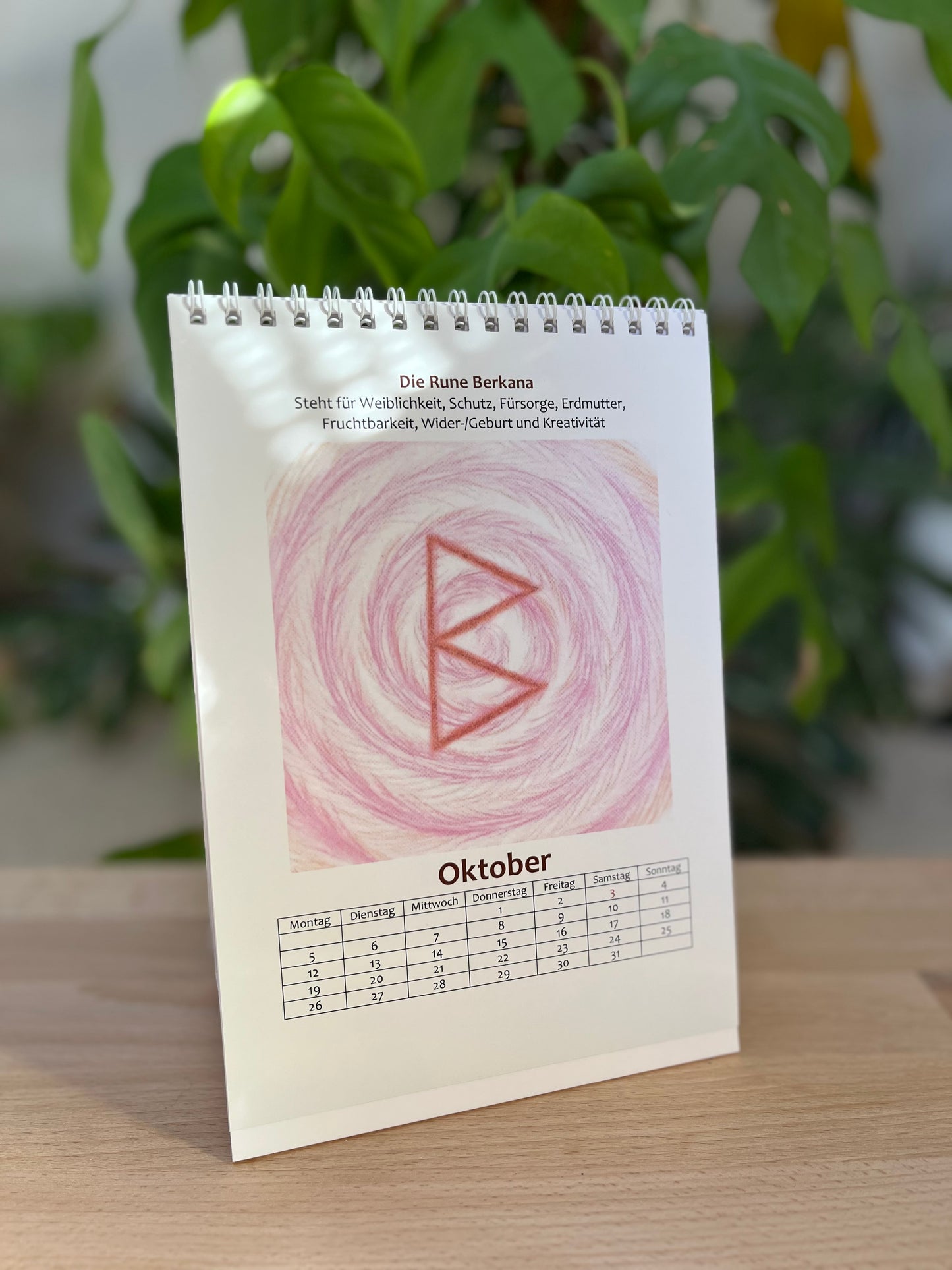 Runen Tischkalender 2026 von andersARTig – handgemalte Spiralen & Runenbedeutungen