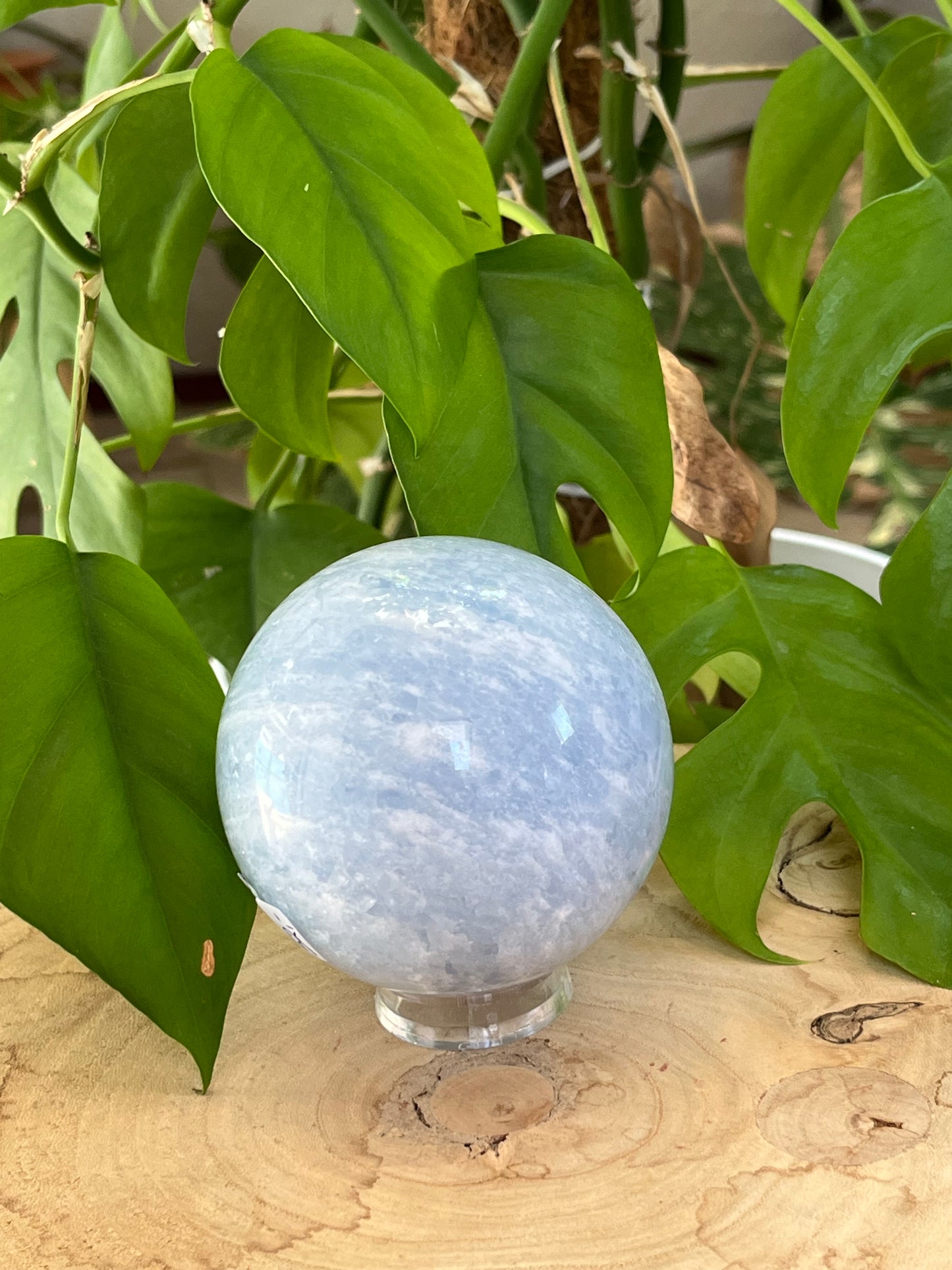 Blaue Calcit Kugel 7,1 cm – Edelstein für Ruhe & Klarheit
