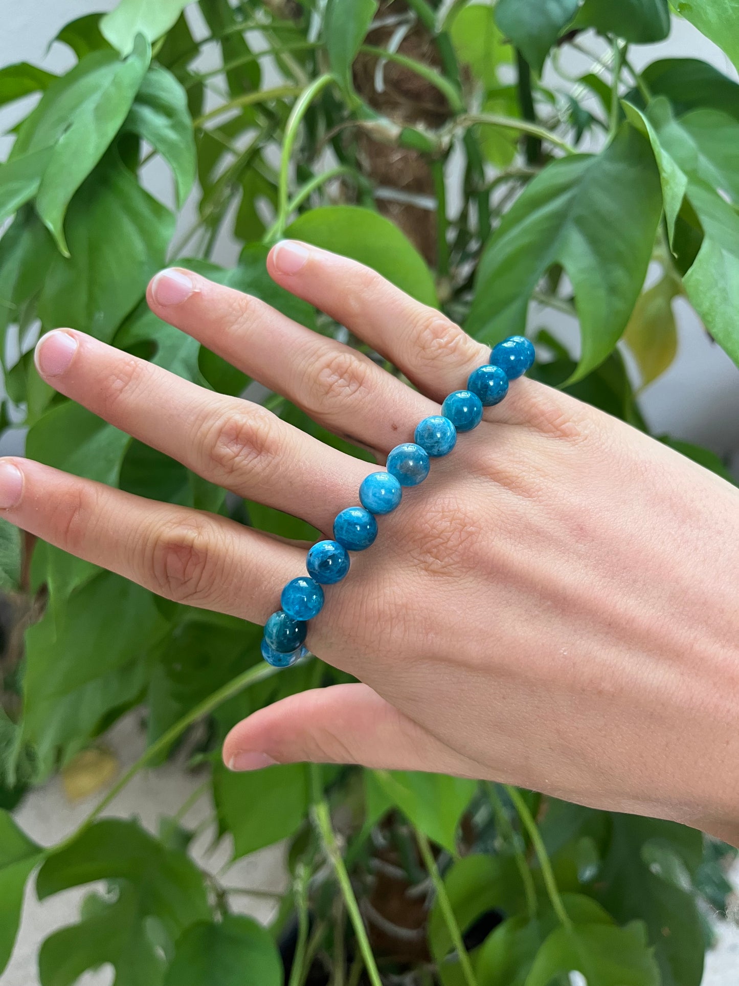 Apatit Kugelarmband 8 mm – Edelstein Schmuck für Motivation & Klarheit