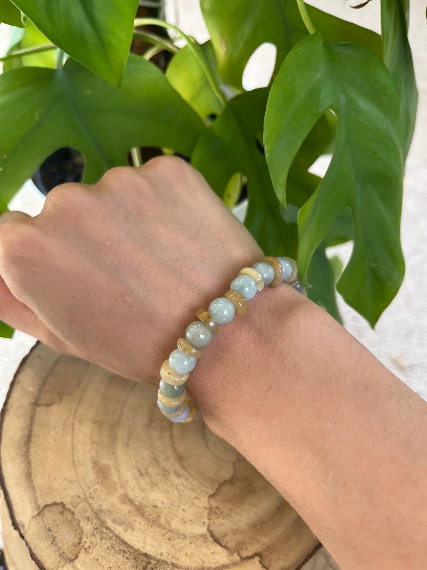 Jade Jaspis Armband schmal