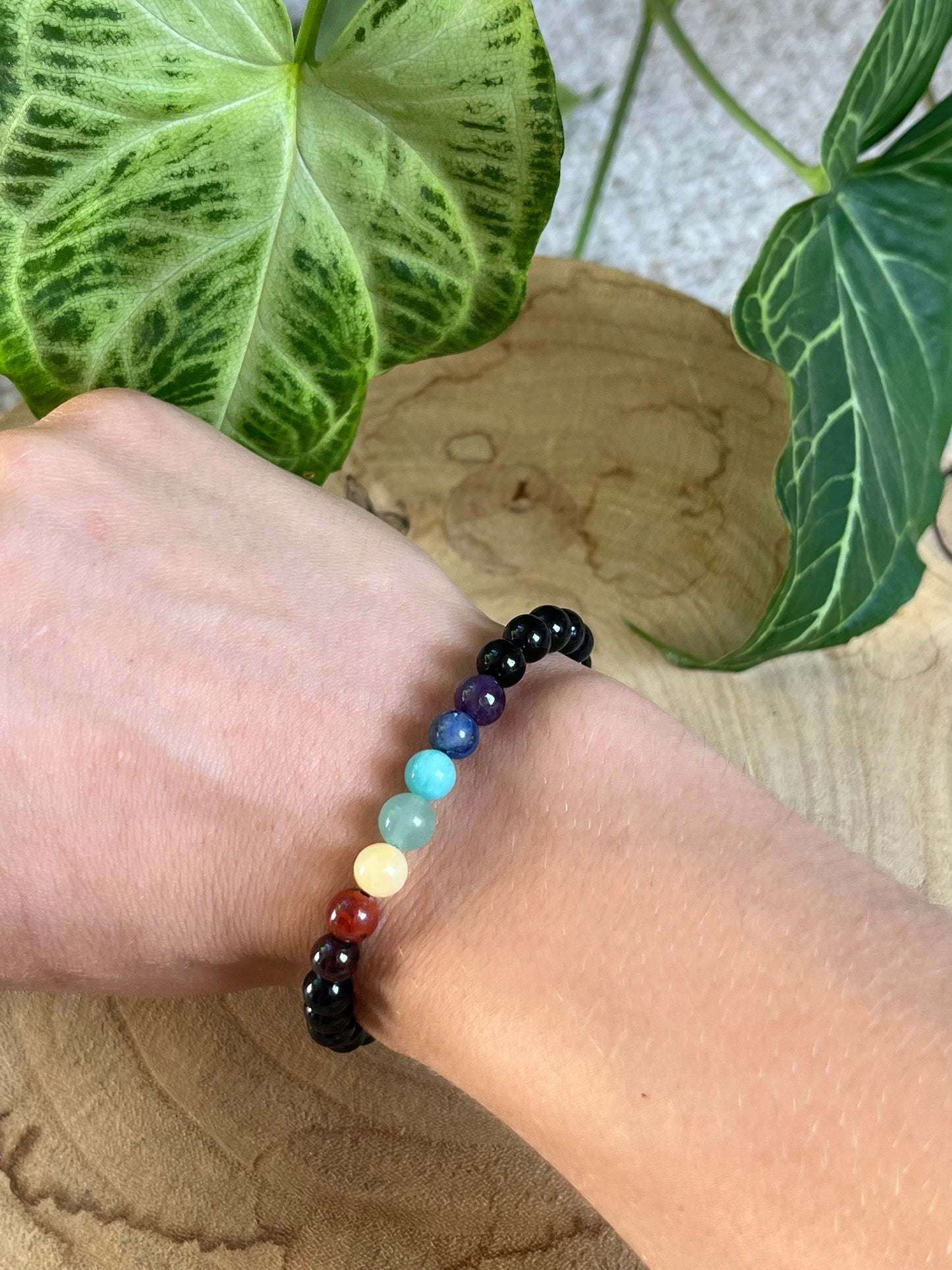 Chakra Armband – Turmalin mit 7 Chakren-Steinen