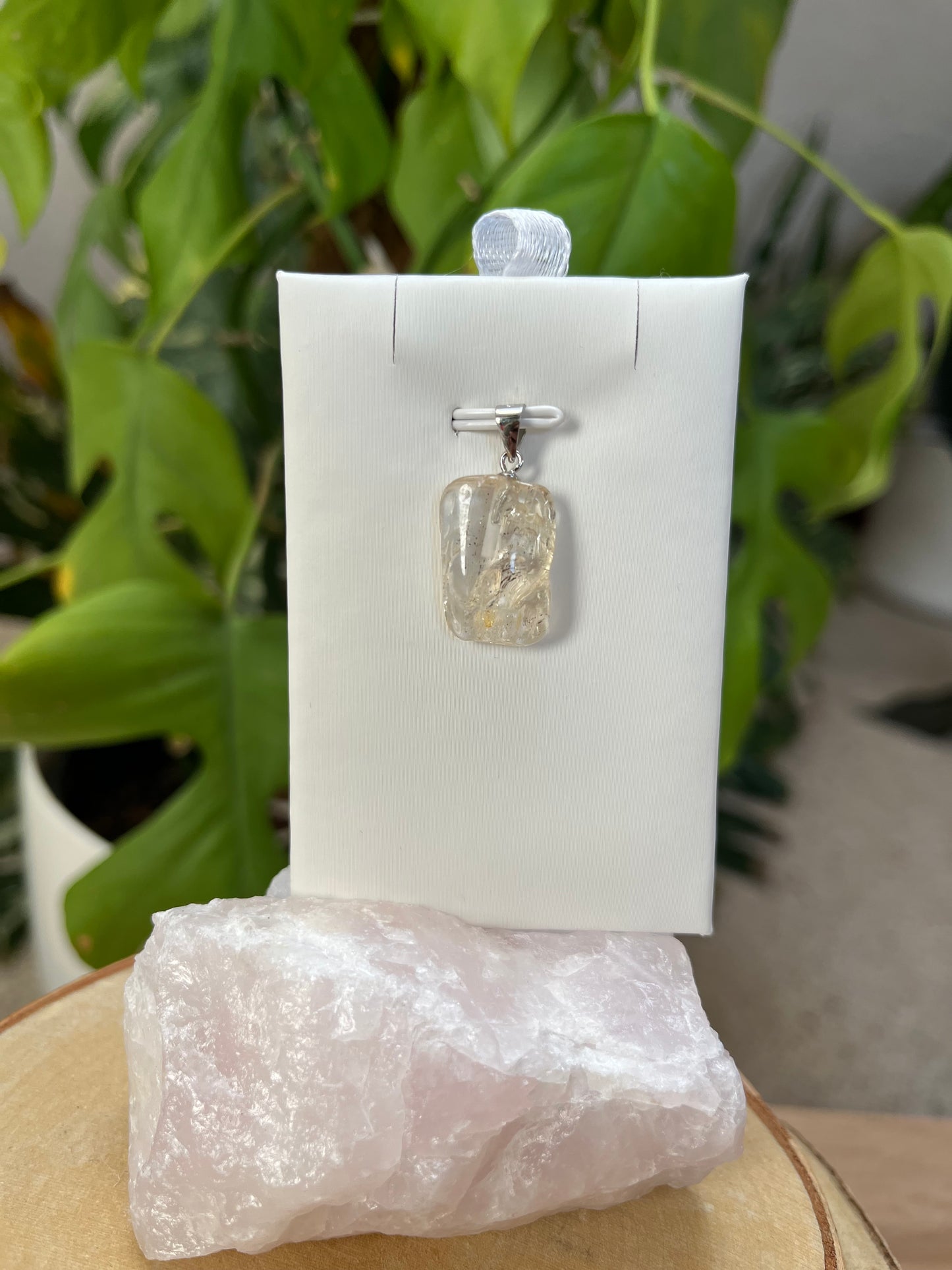 Citrin Natur Anhänger mit Stiftöse – Warmer Gelbton & natürlicher Edelstein