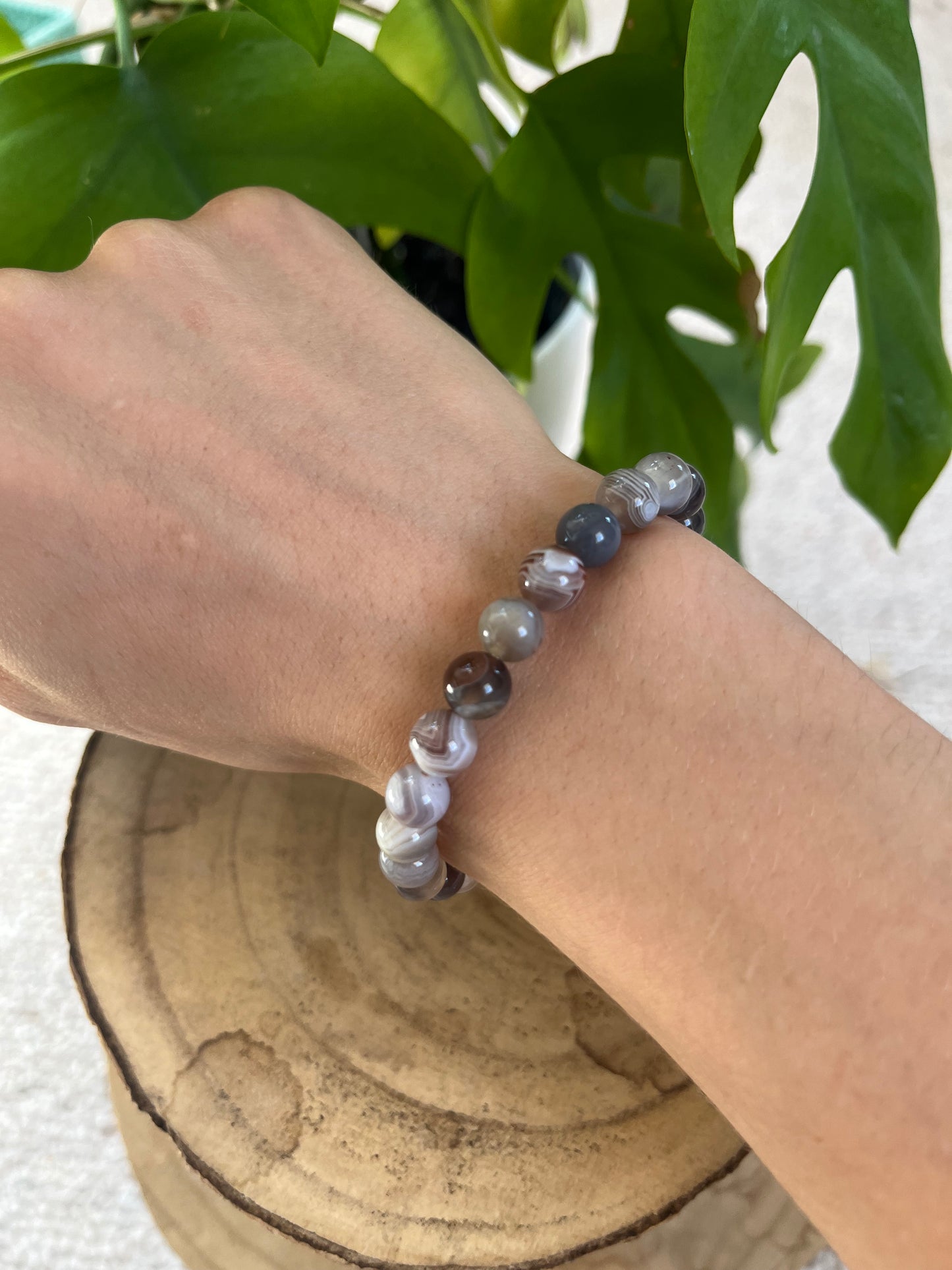 Botswana Achat Kugelarmband – 8 mm