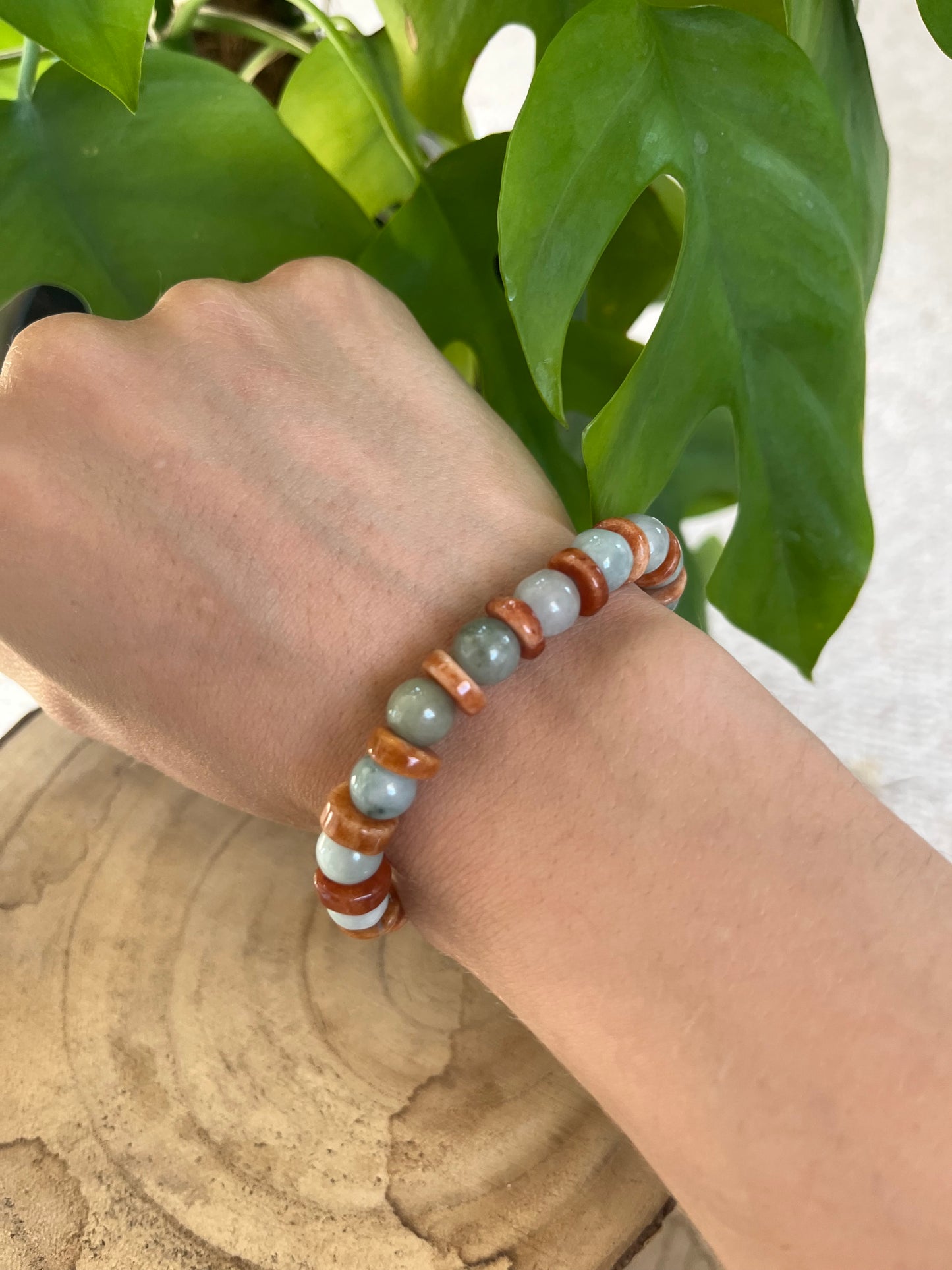 Jade Jaspis Armband schmal