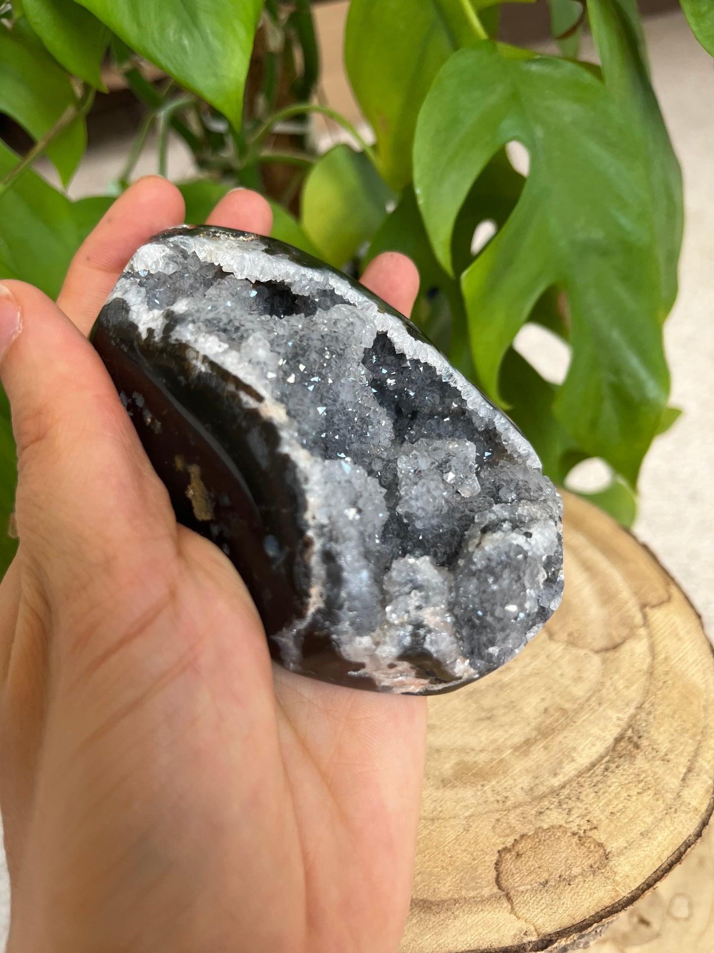 Onyx-Quarz-Geode