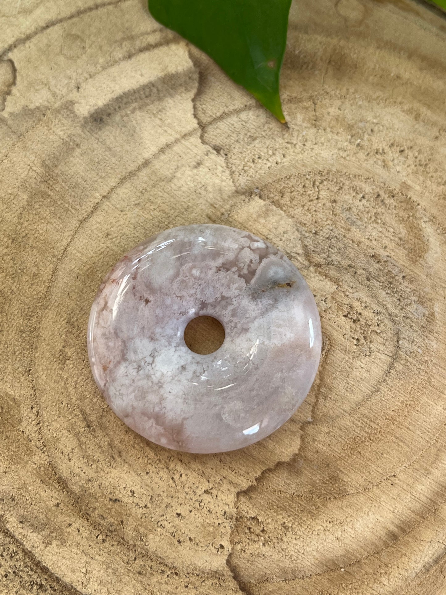 Blumen Achat Donut 4cm