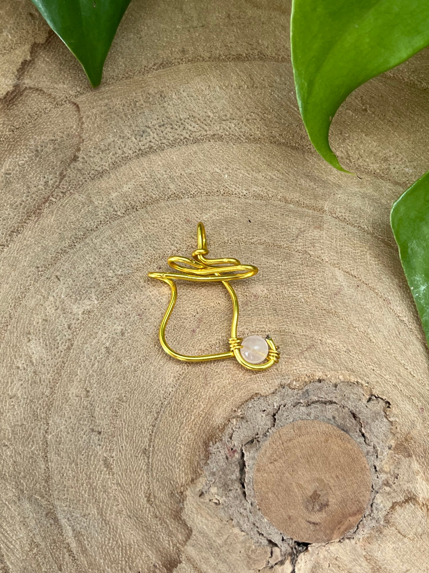 Herzchakra Kette – Anhänger in 925 Silber oder goldfarbenem Draht
