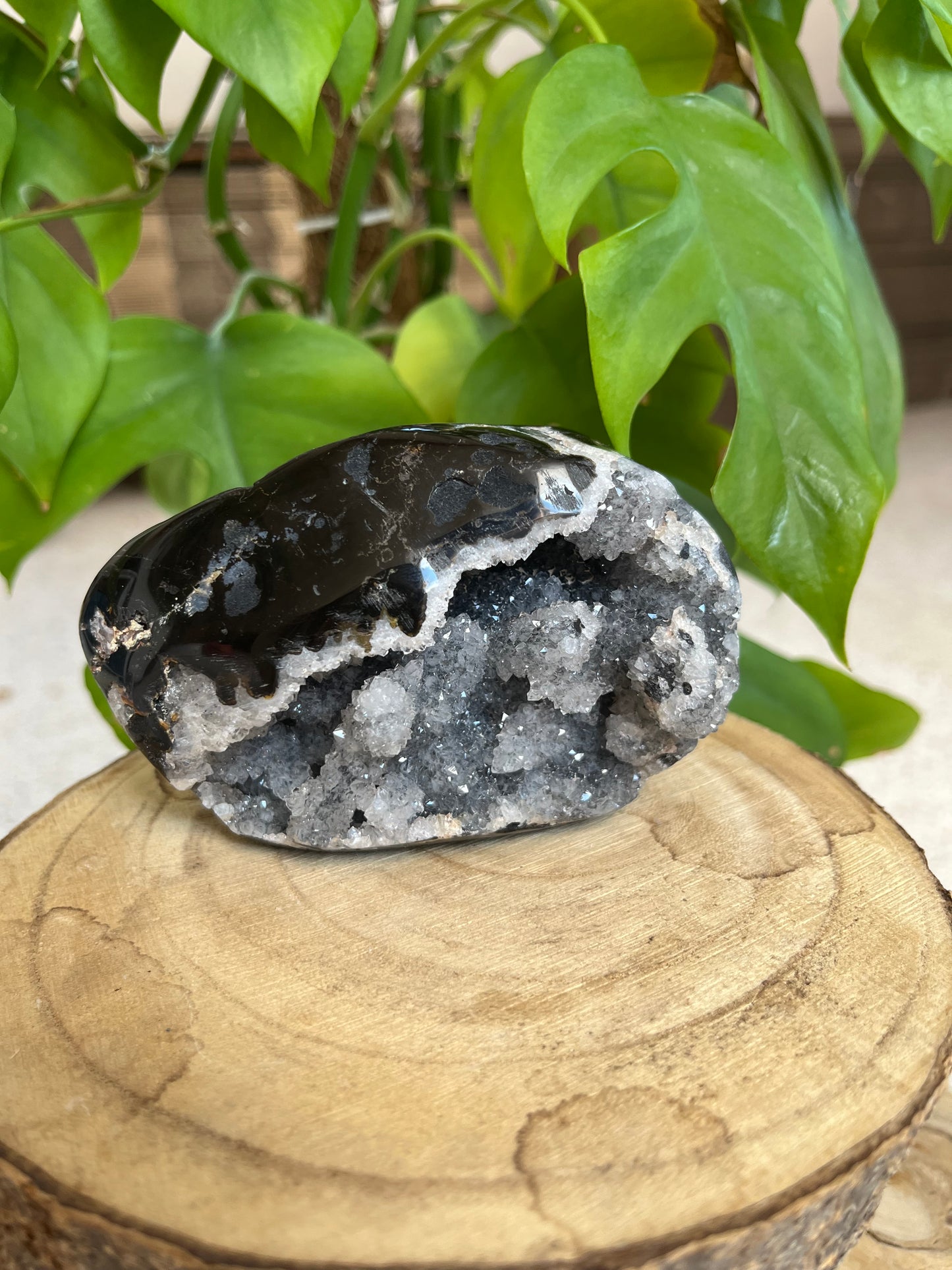Onyx-Quarz-Geode