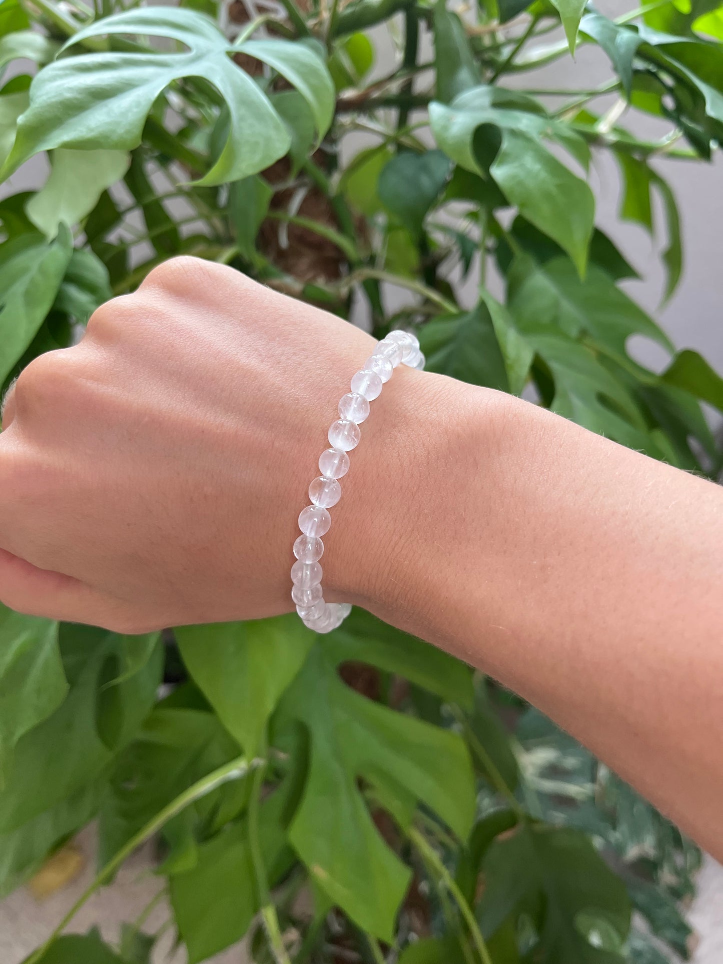 Bergkristall Kugelarmband 6 mm – Edelstein Schmuck für Klarheit & Energie