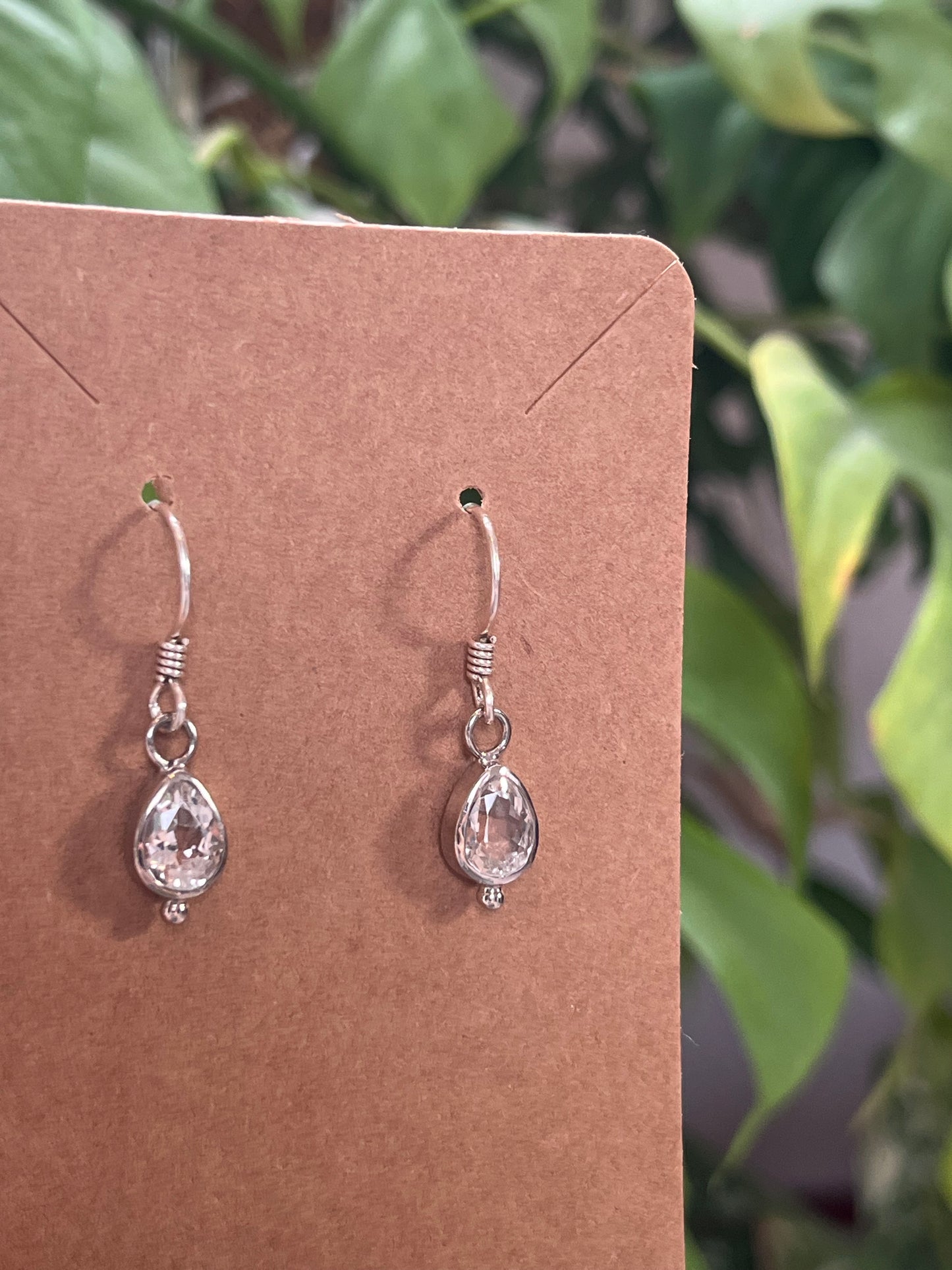 Weißer Topas Ohrringe facettiert – 925 Sterling Silber