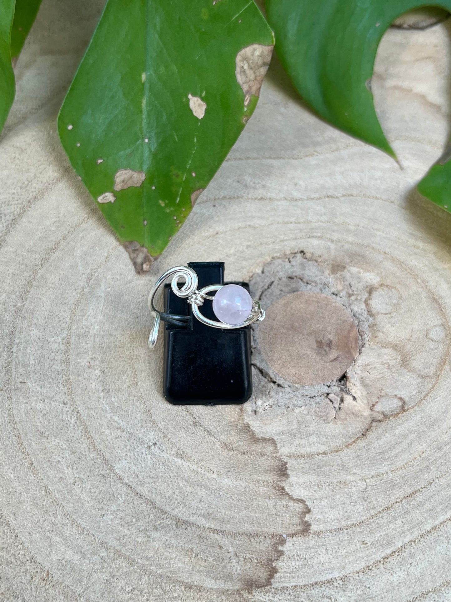 Rosenquarz Feen Ring
