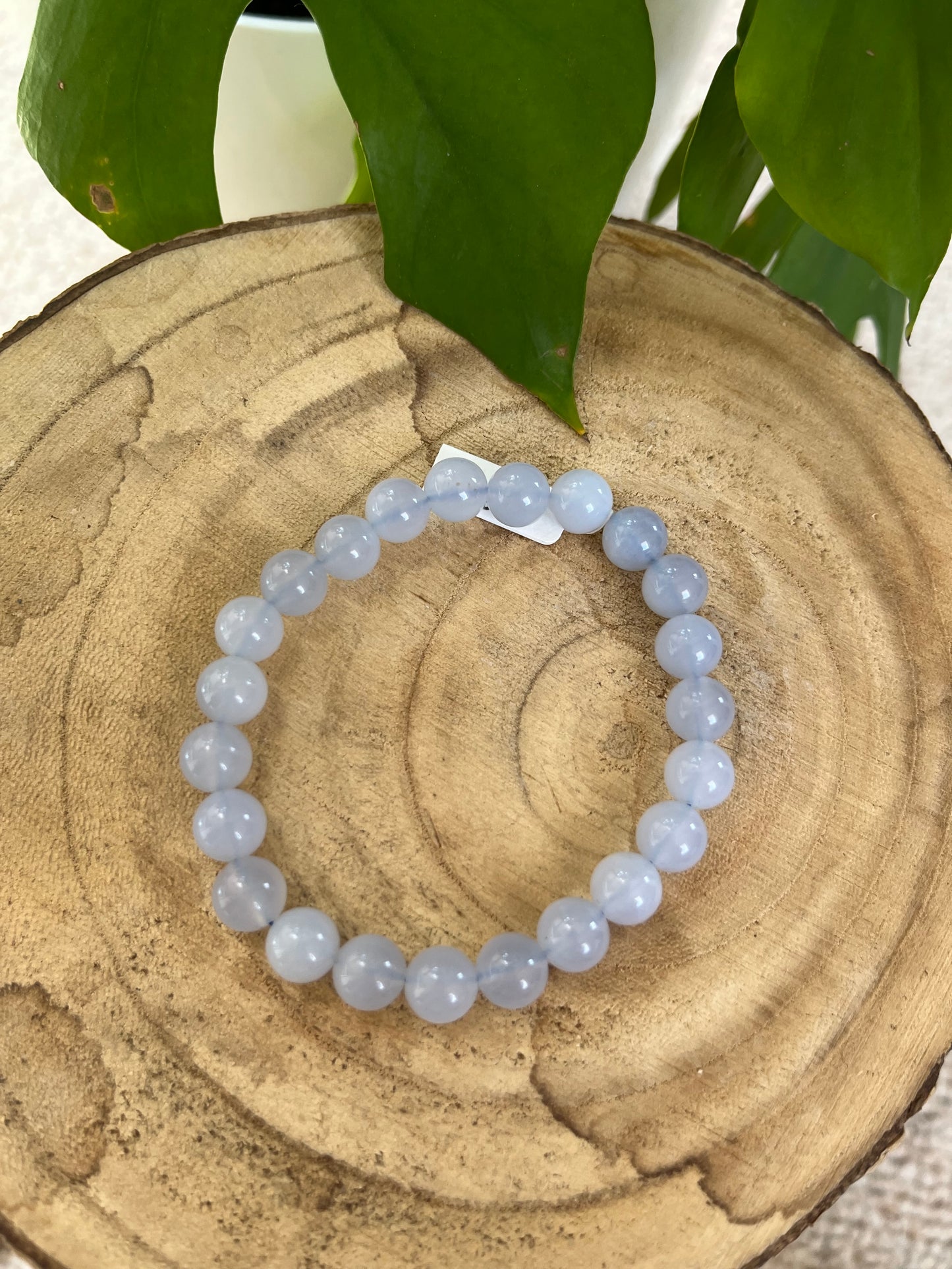 Calcedon Blau Kugel Armband