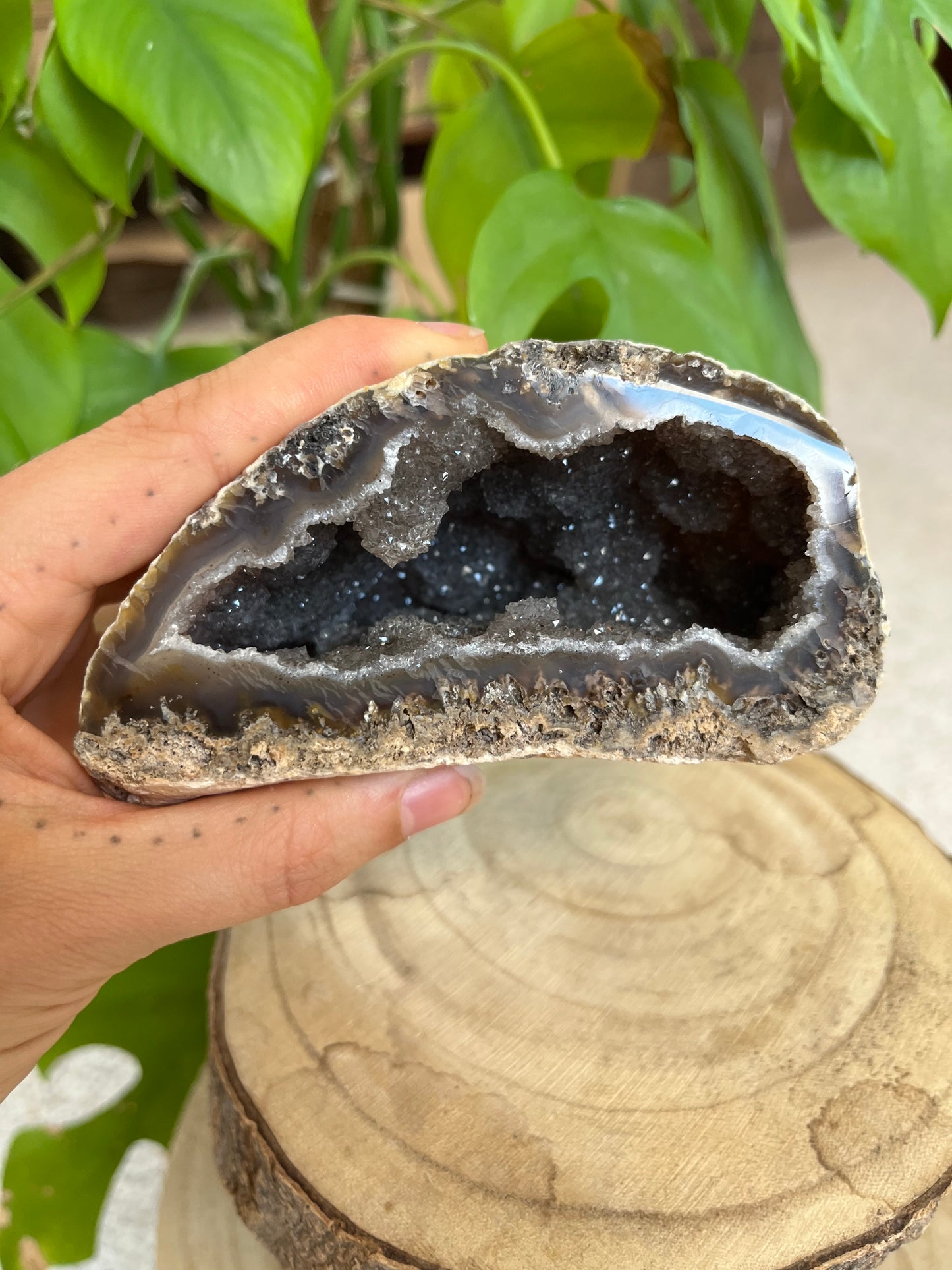 Achat Geode Rohstein – naturbelassen