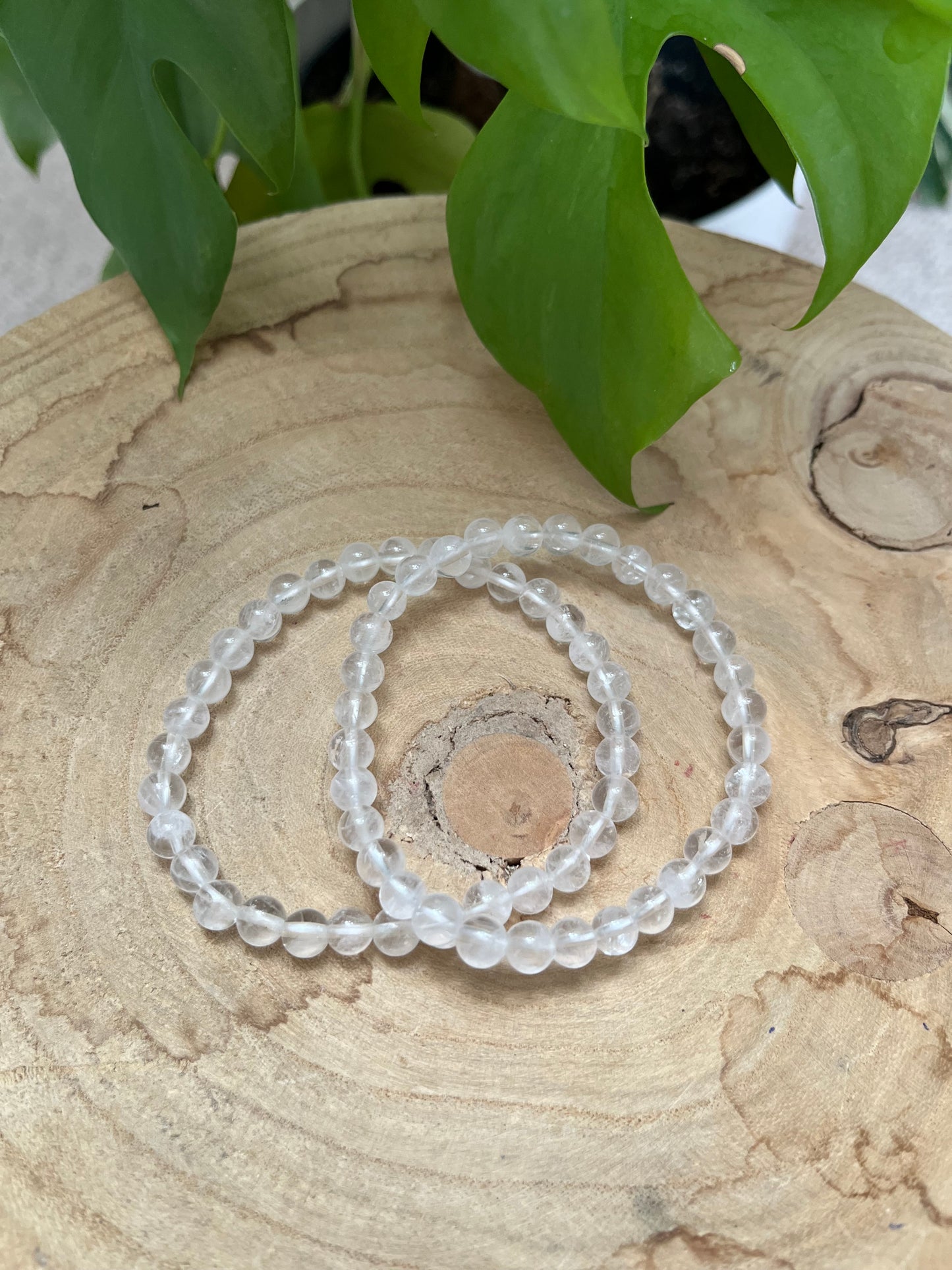 Bergkristall Kugelarmband 6 mm – Edelstein Schmuck für Klarheit & Energie