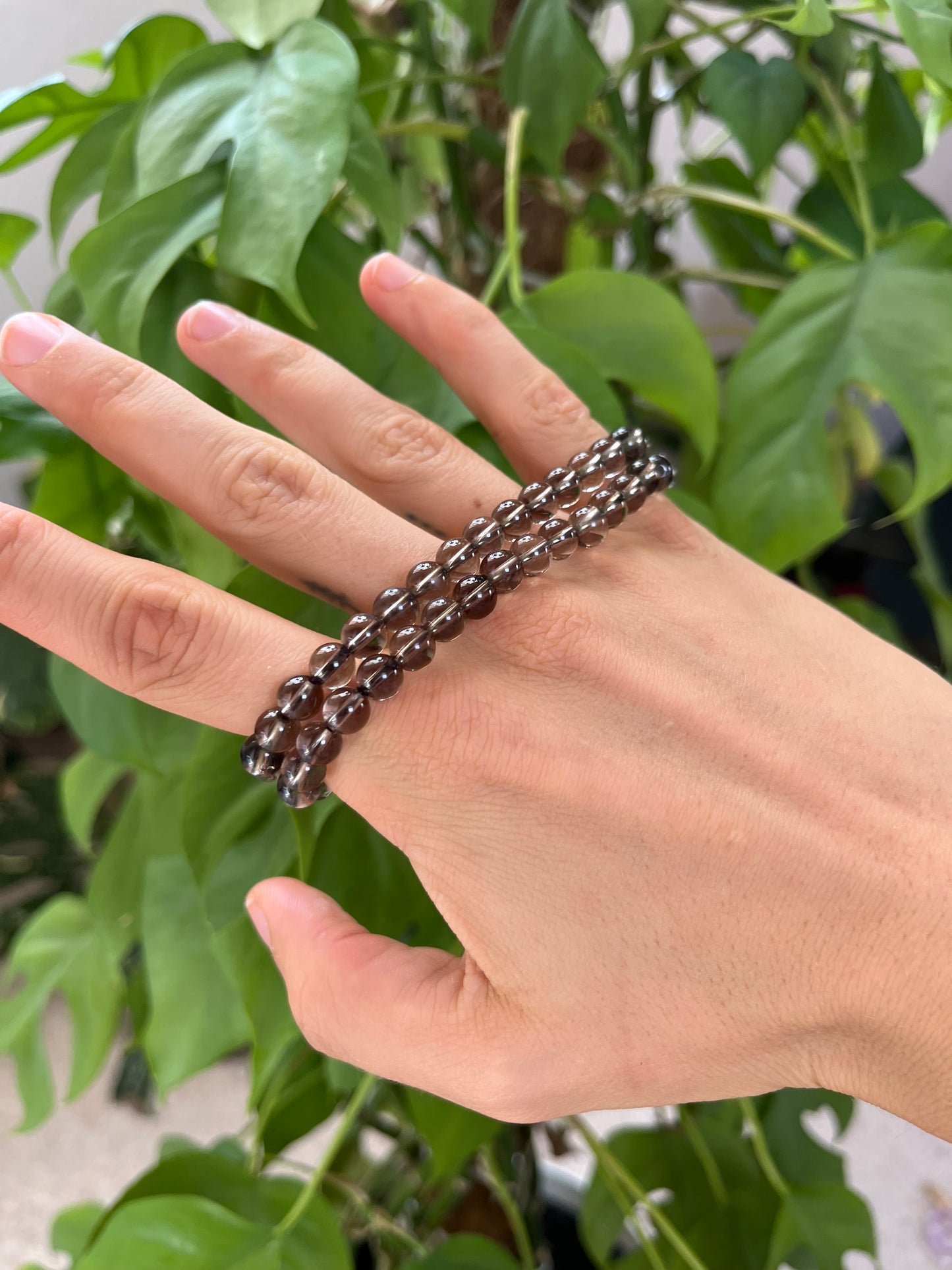 Rauchquarz Kugelarmband 6 mm – Edelstein Schmuck für Erdung & Klarheit
