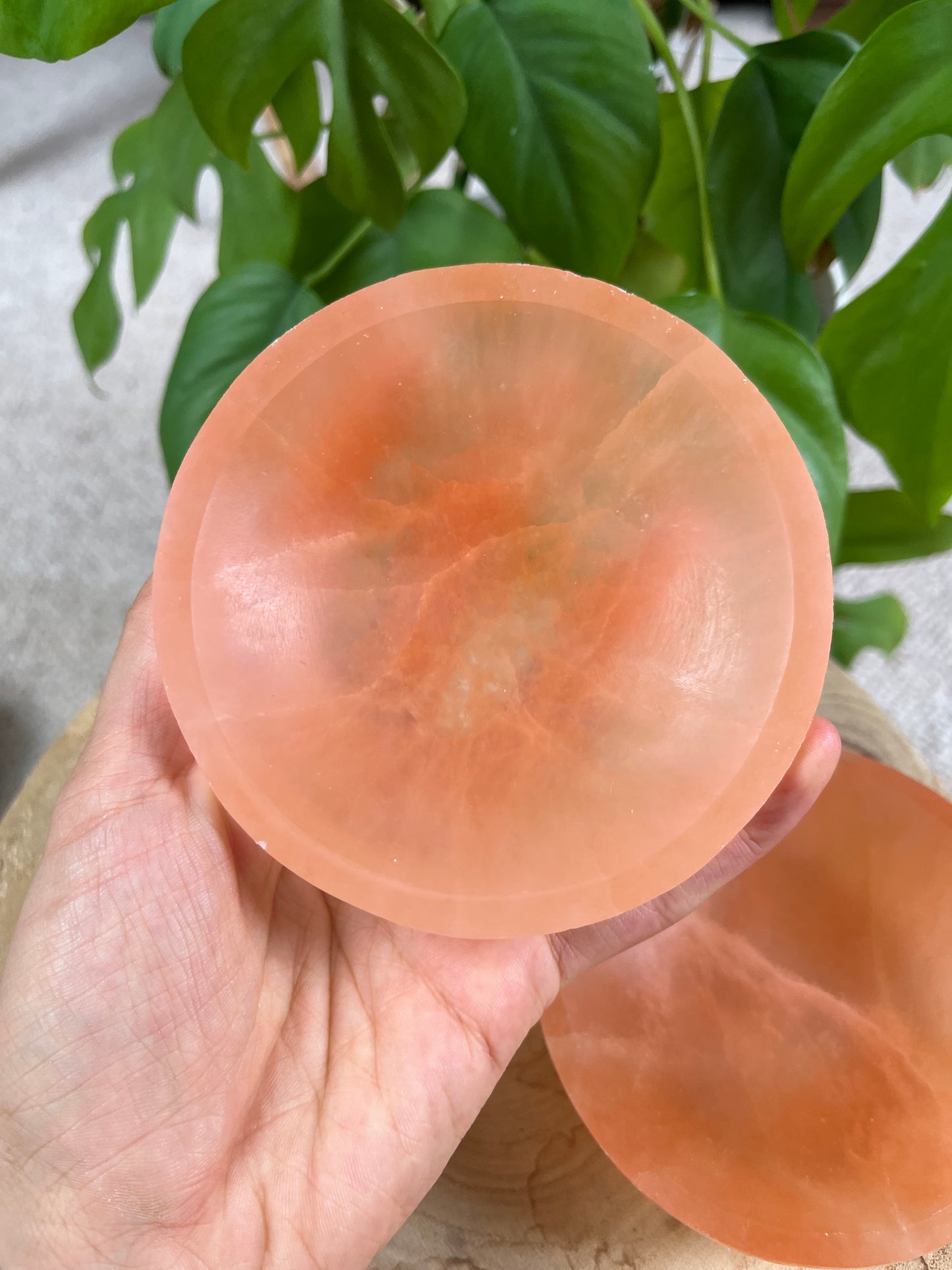 Selenit Schalen orange