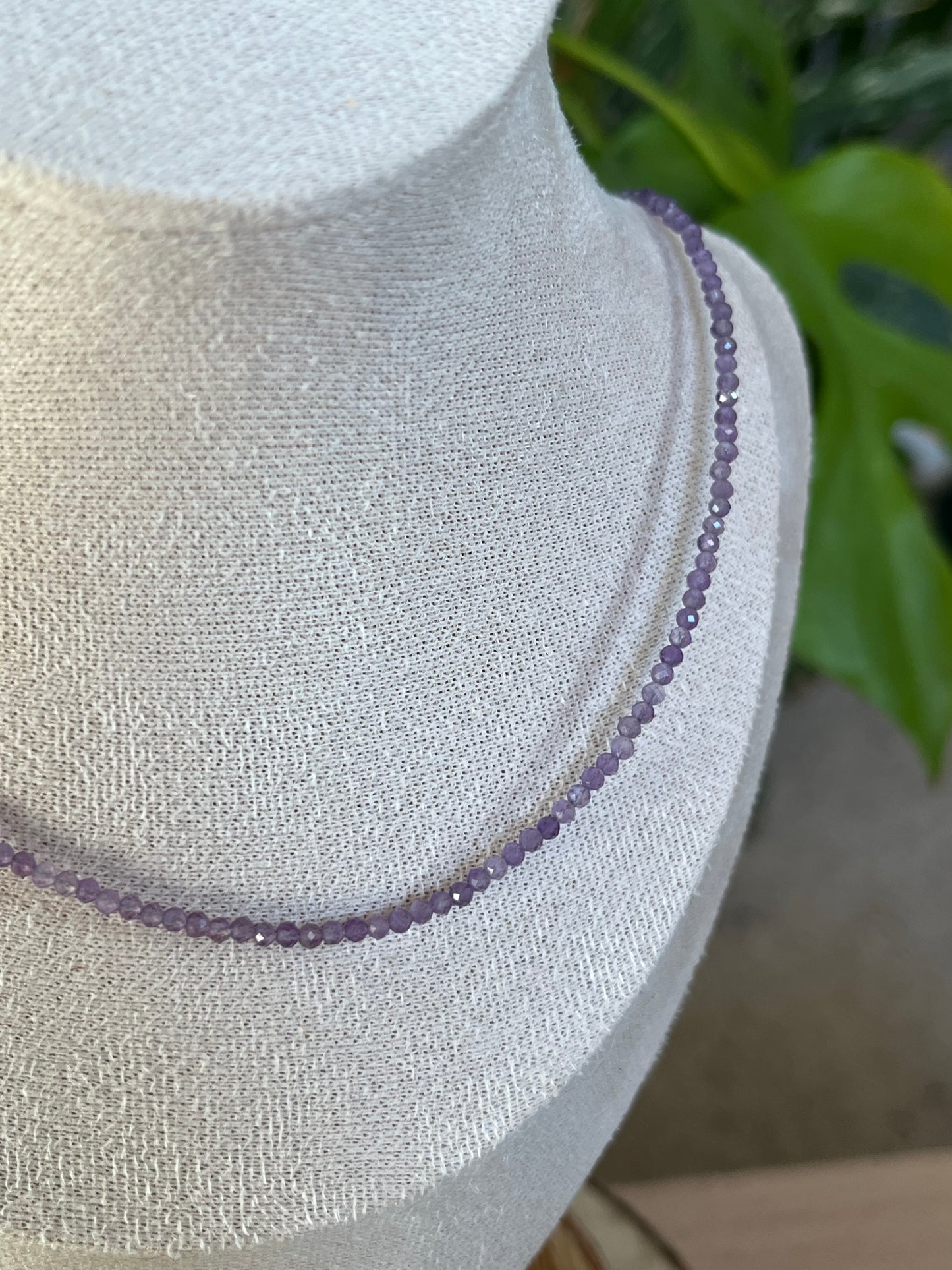 Amethyst Collier facettiert 2 mm – 45 cm