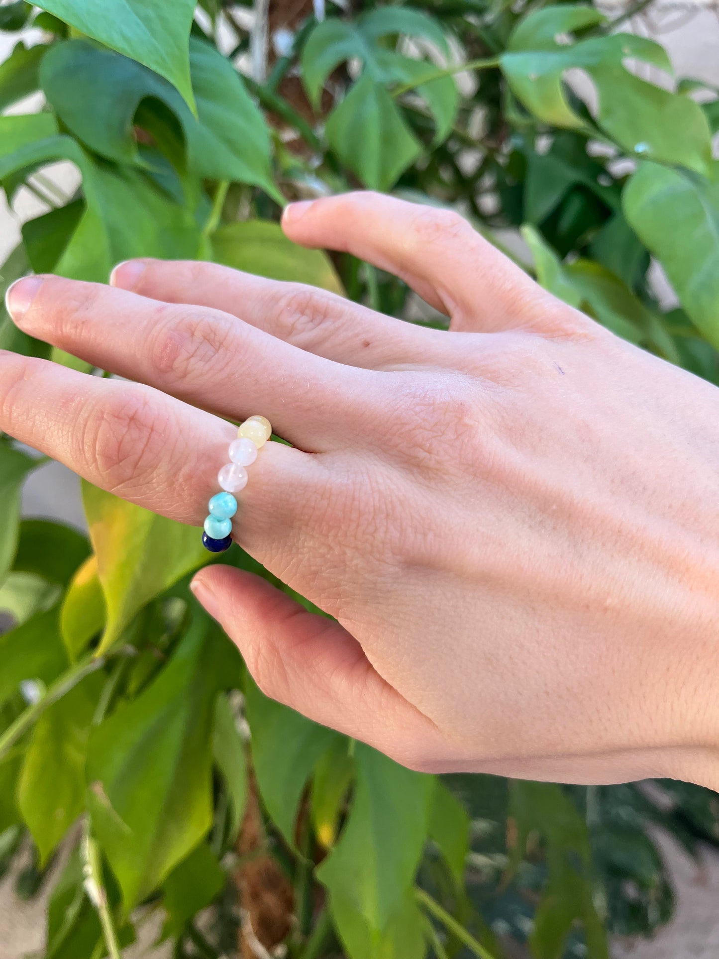 Chakra Ring elastisch - 4mm Kugeln