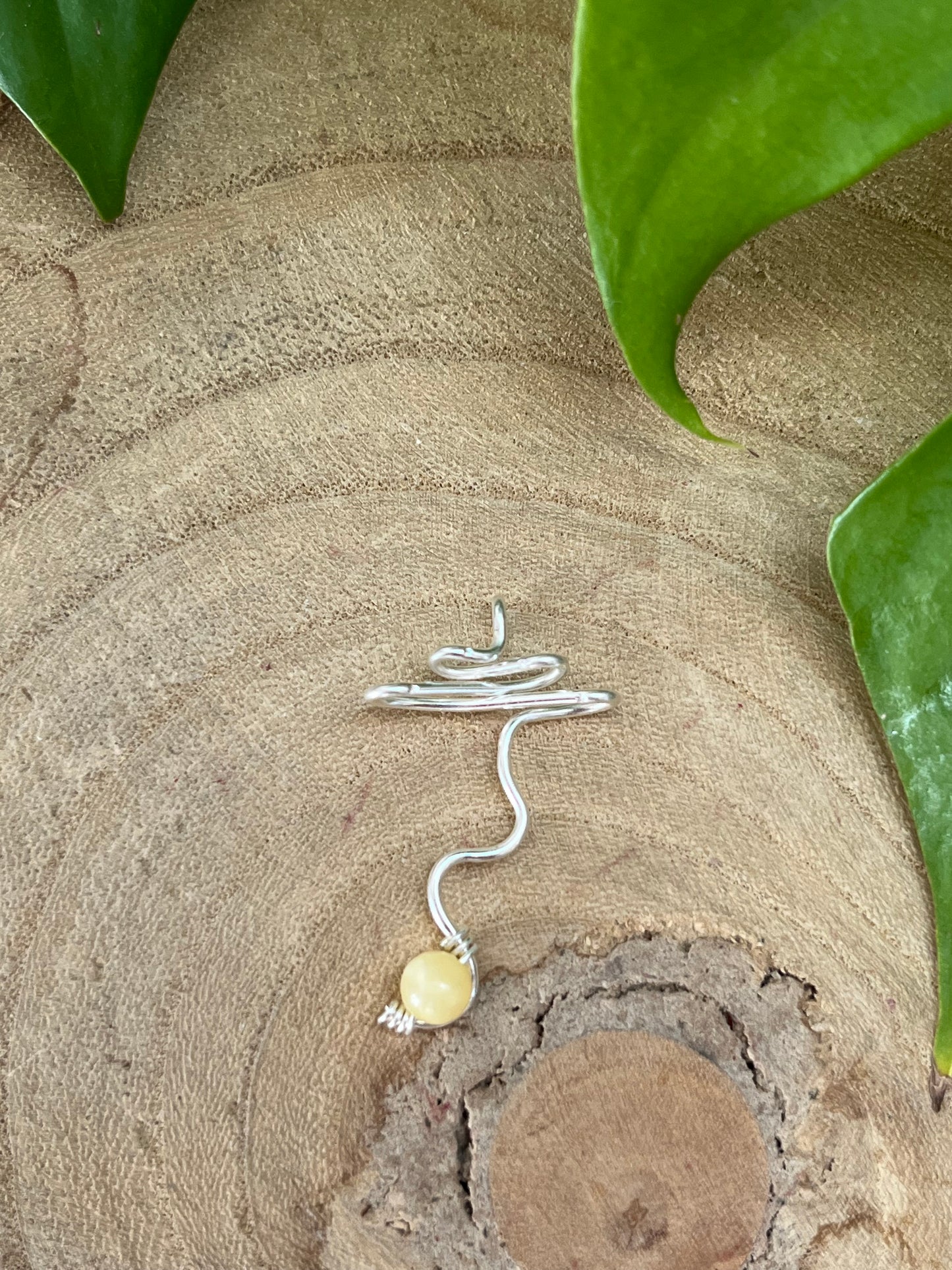 Solarplexus Chakra Kette – Anhänger in 925 Silber oder goldfarbenem Draht