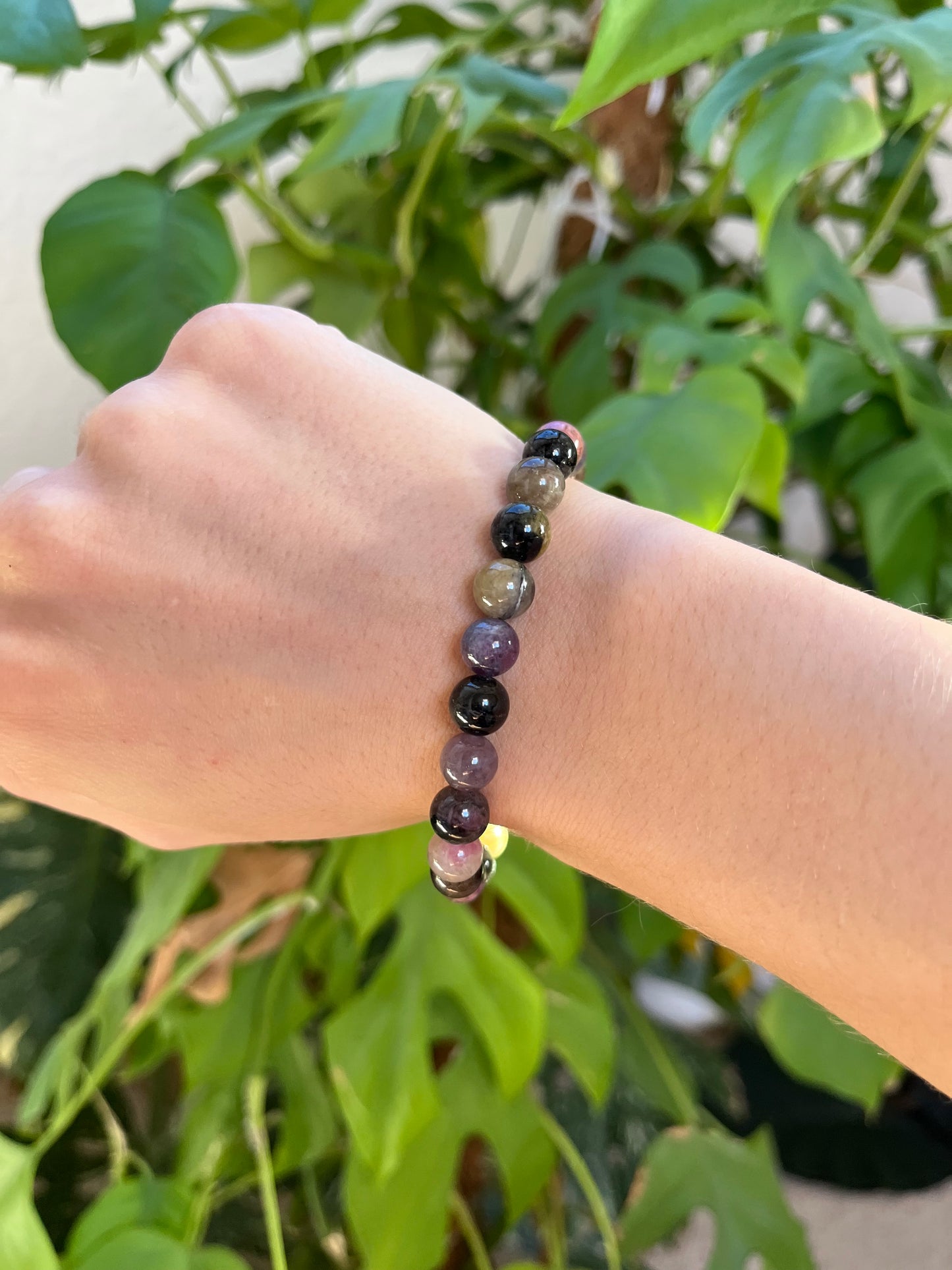 Bunter Turmalin Armband – Harmonie & Lebensfreude | Kugel-Armband 8 mm