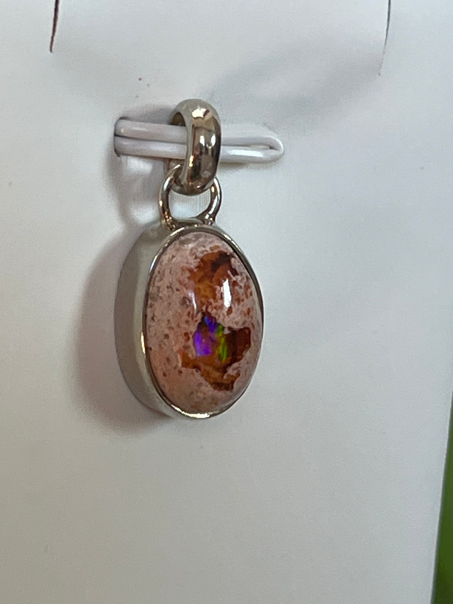 Feueropal Kettenanhänger A Qualität – 925 Sterling Silber Fassung