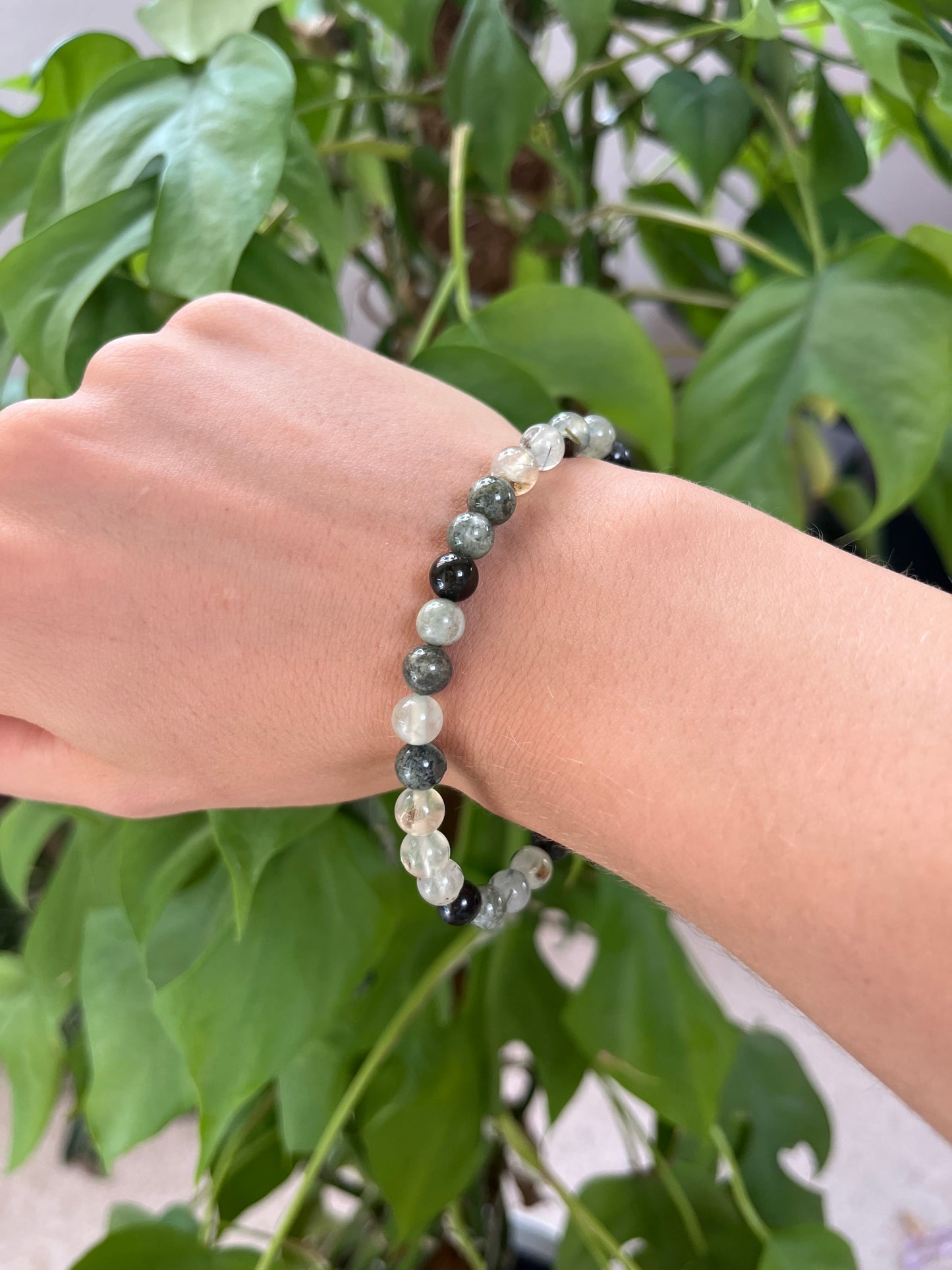 Prehnit Kugelarmband 7 mm – Edelstein Schmuck für Gelassenheit & Harmonie