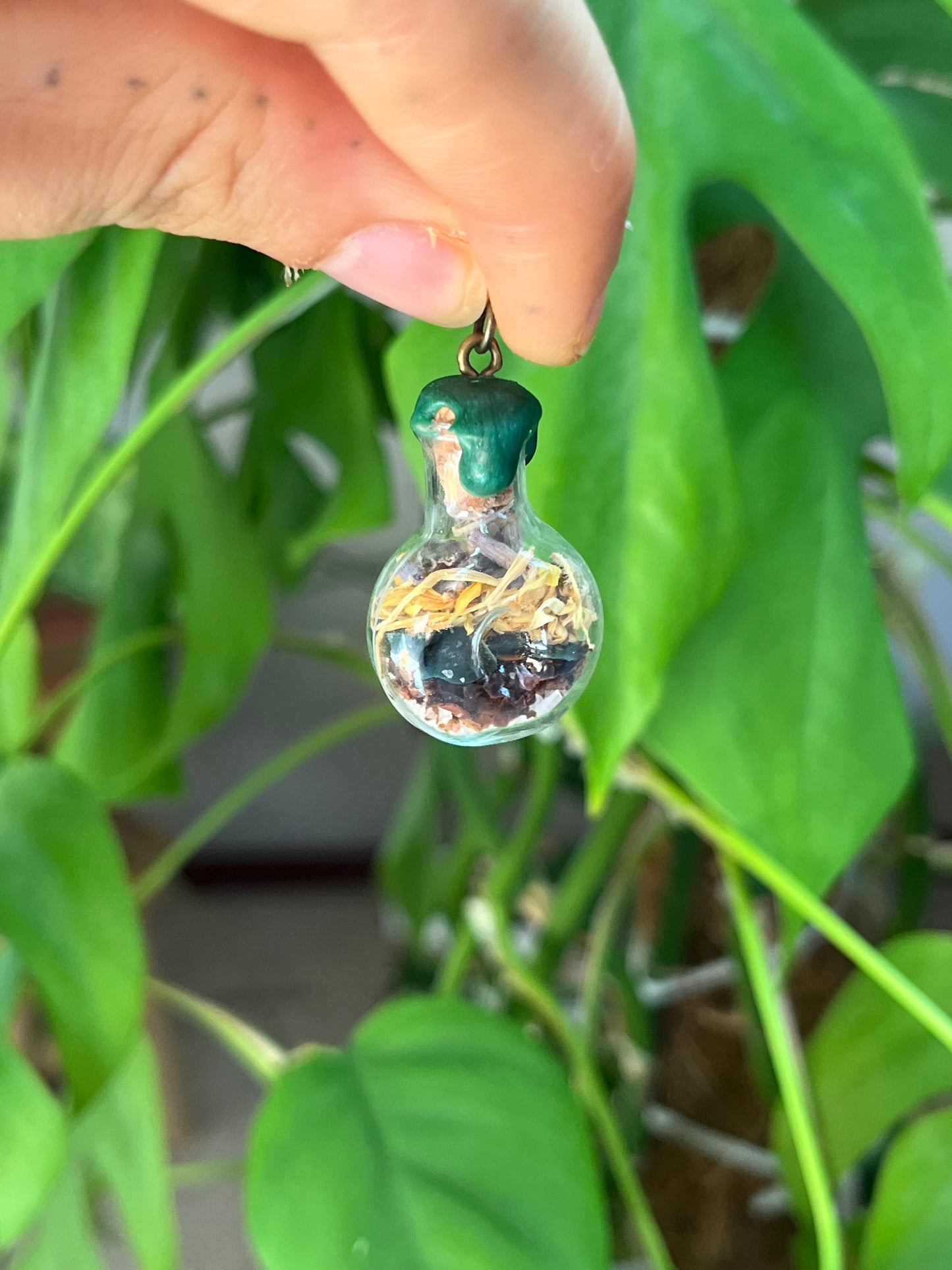 Spell Jar Kettenanhänger Heilung – Energetischer Talisman für Herzenergie