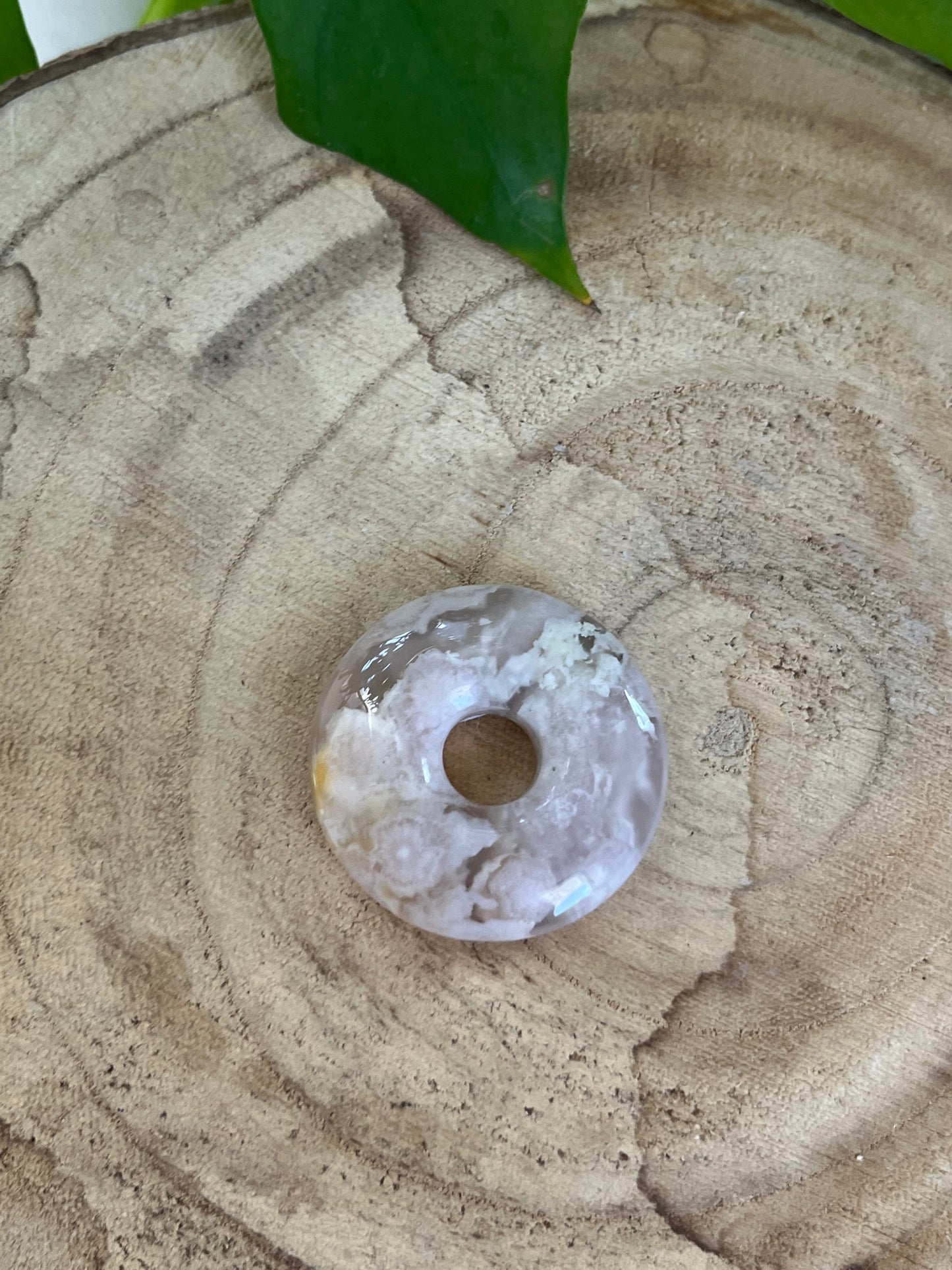 Blumen Achat Donut 3,5cm