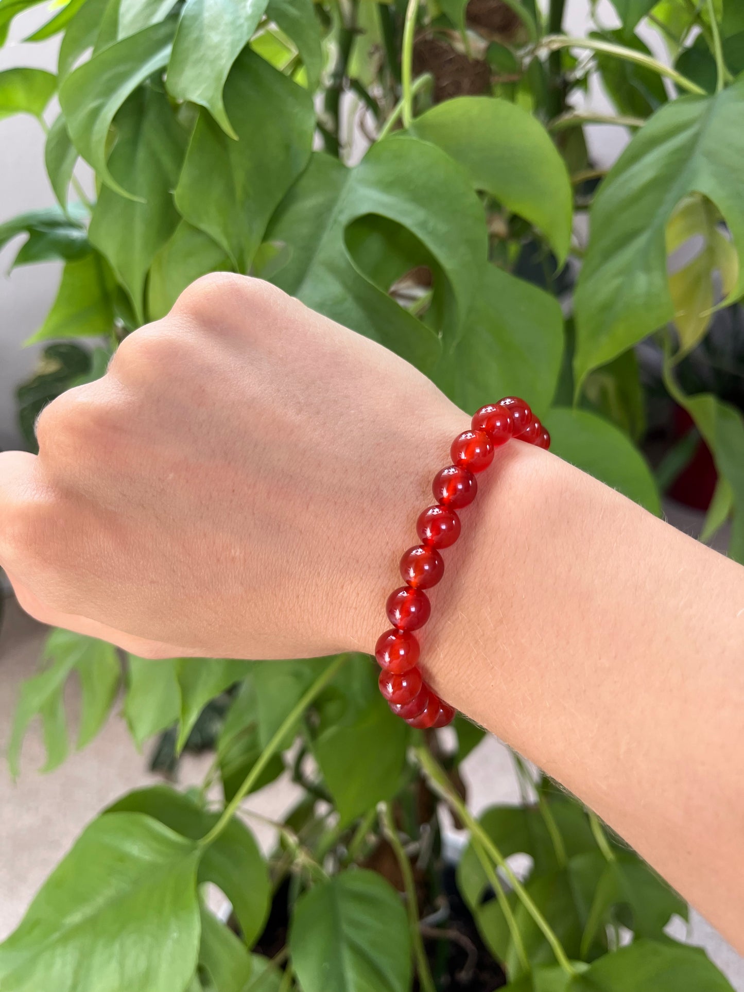Karneol Kugelarmband – wahlweise 6 mm oder 8 mm Edelstein Armband