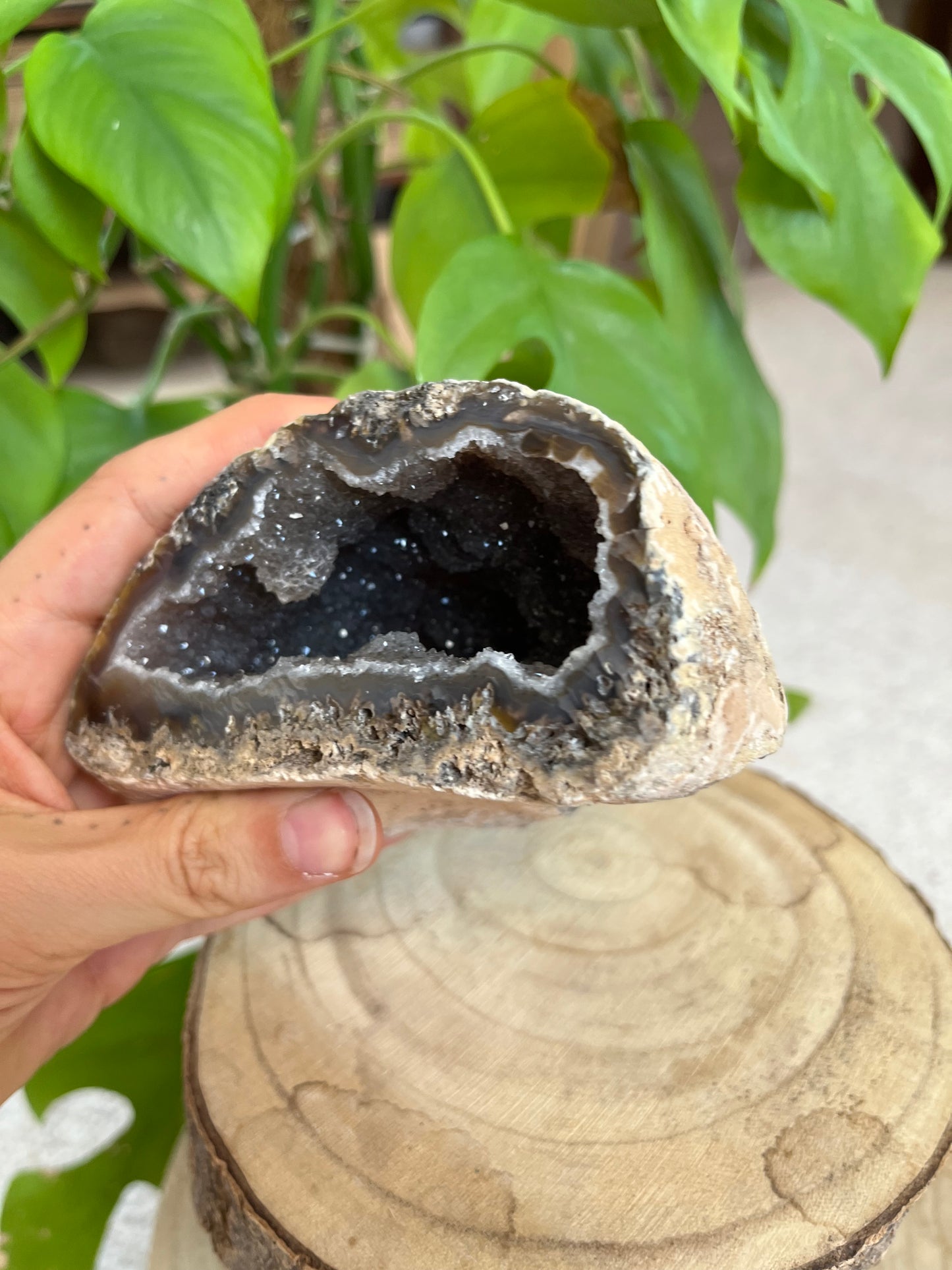 Achat Geode Rohstein – naturbelassen